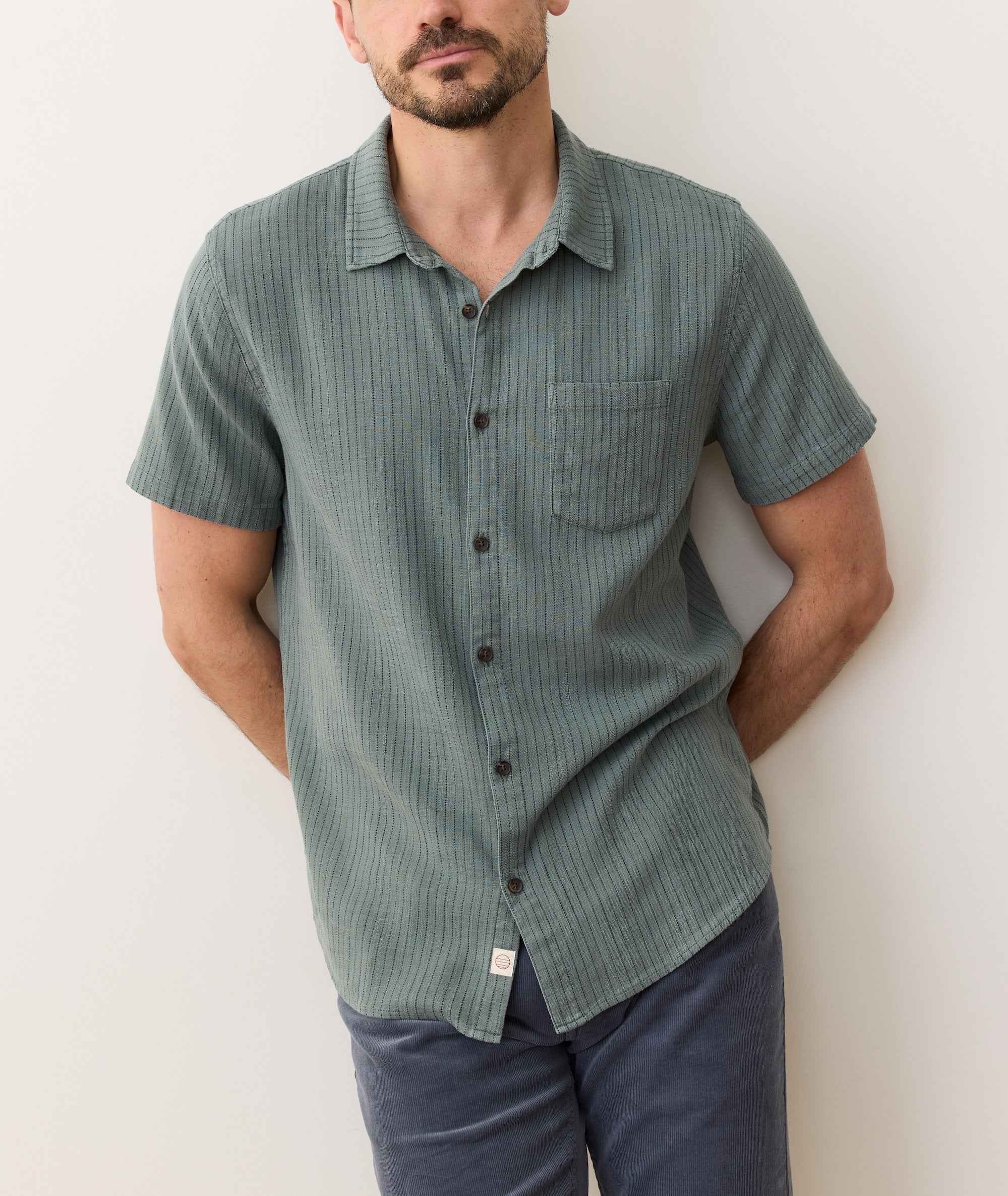Stretch Selvage Short Sleeve Shirt