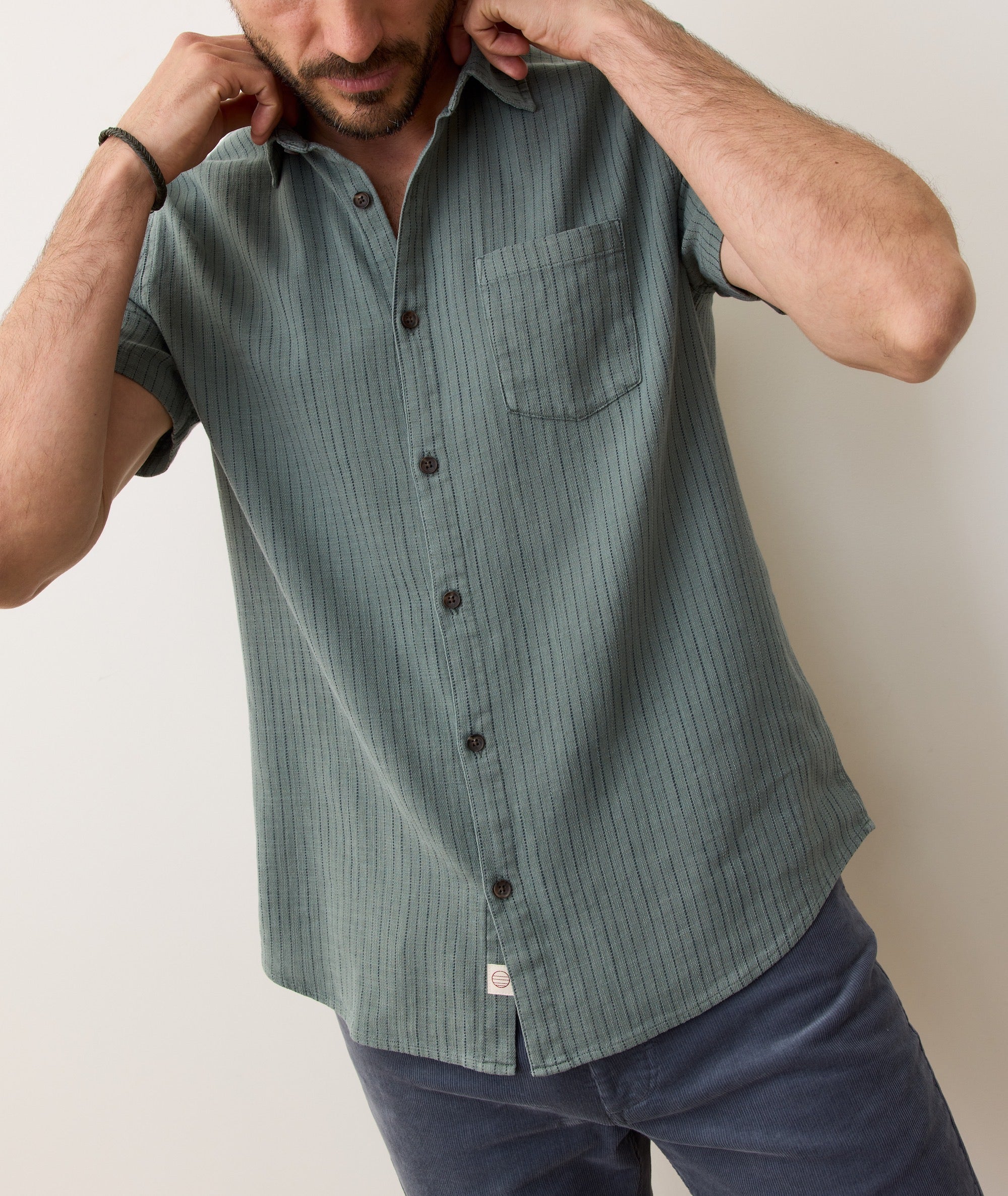 Stretch Selvage Short Sleeve Shirt