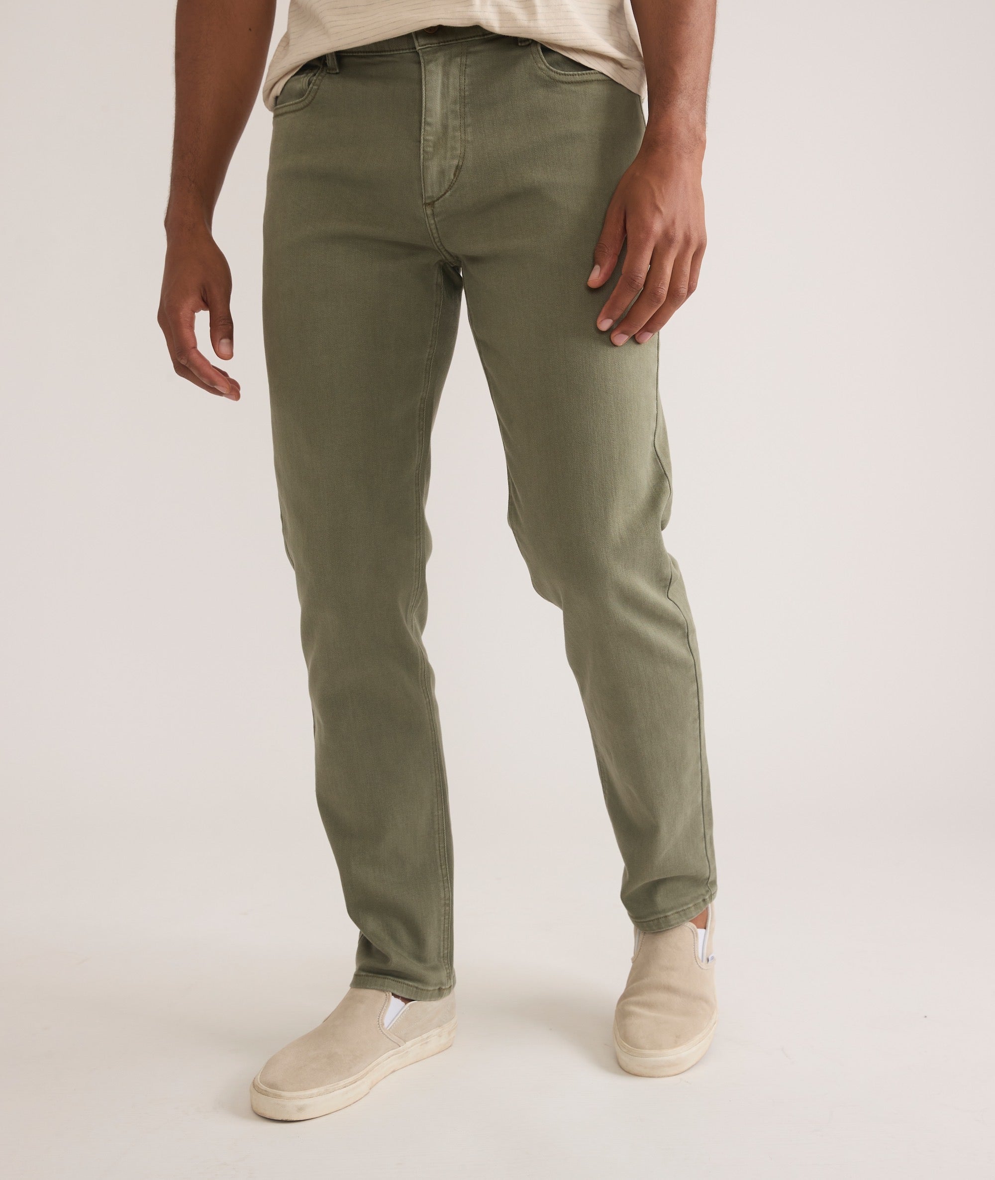 5 Pocket Athletic Fit Twill Pant Marine Layer