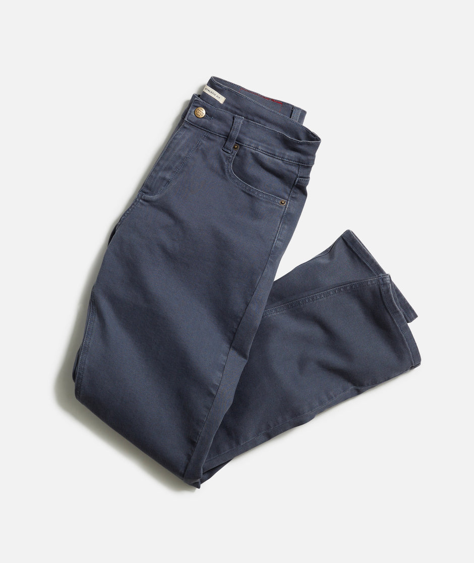 5 Pocket Athletic Fit Twill Pant