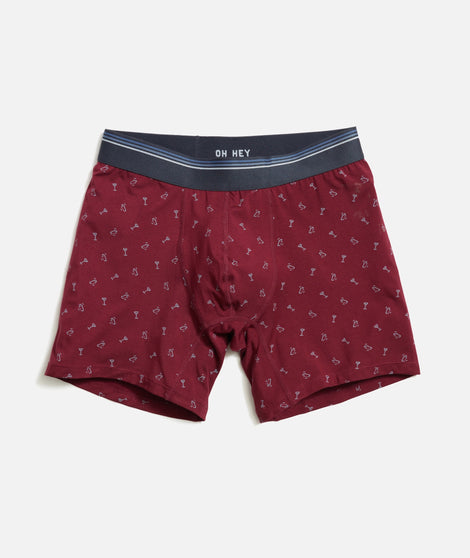 Best Boxer Briefs Ever in Burgundy Martini Shaker