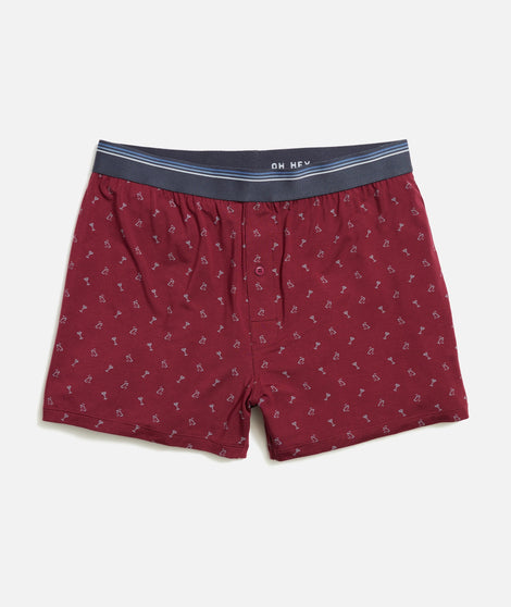 Best Boxers Ever in Burgundy Martini Shaker
