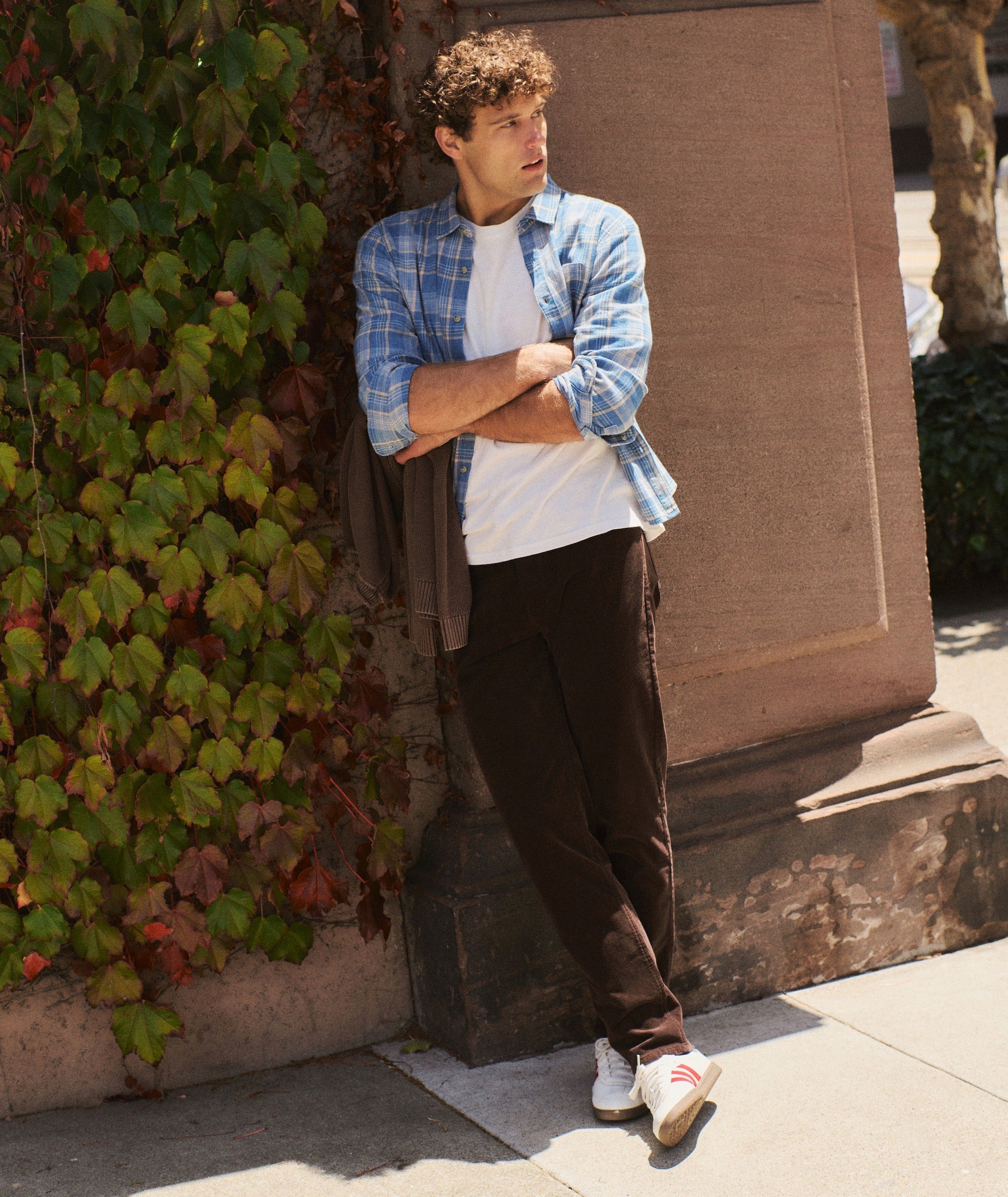 Comfortable brown corduroy pants