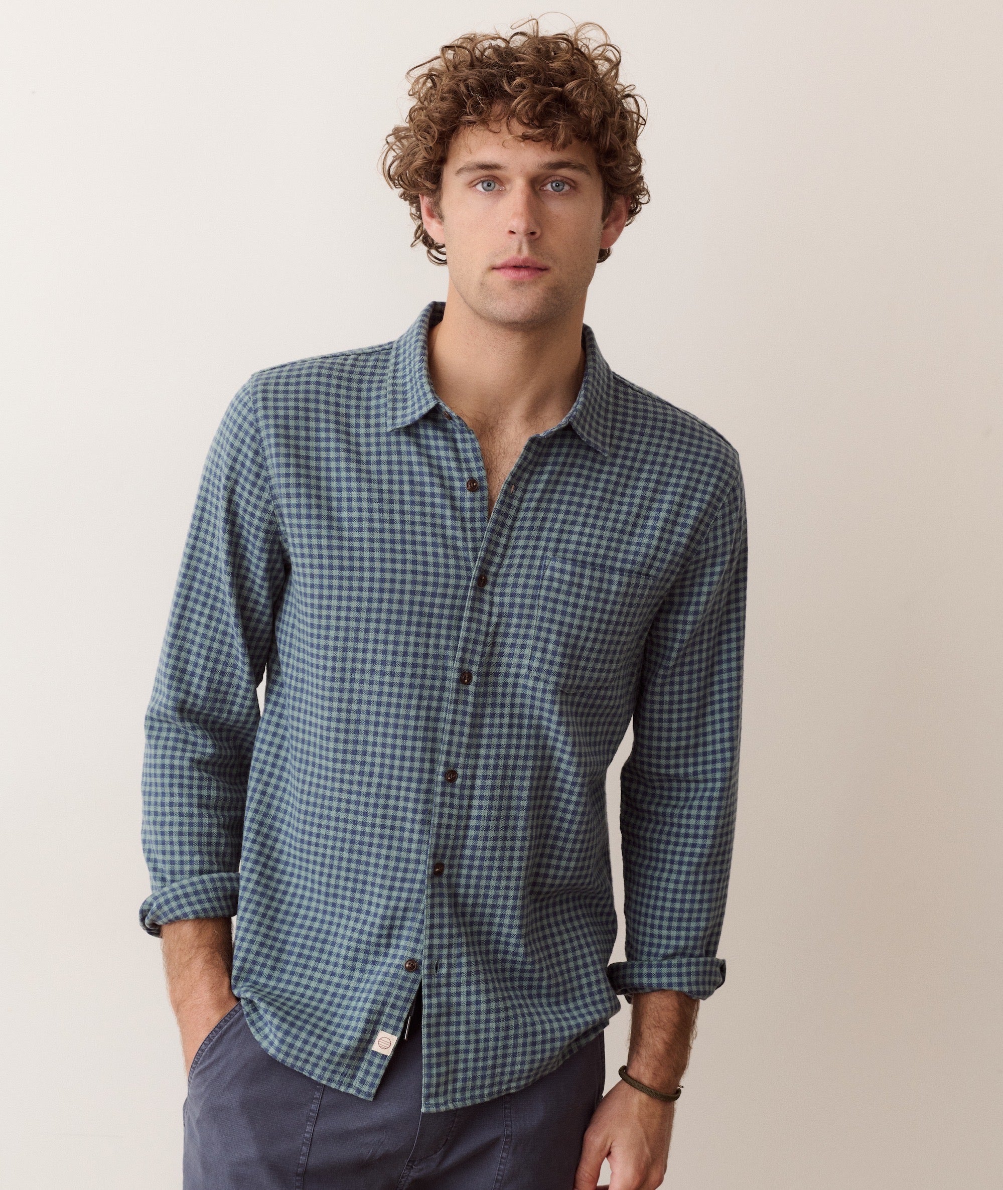 Stretch Selvage Long Sleeve Shirt