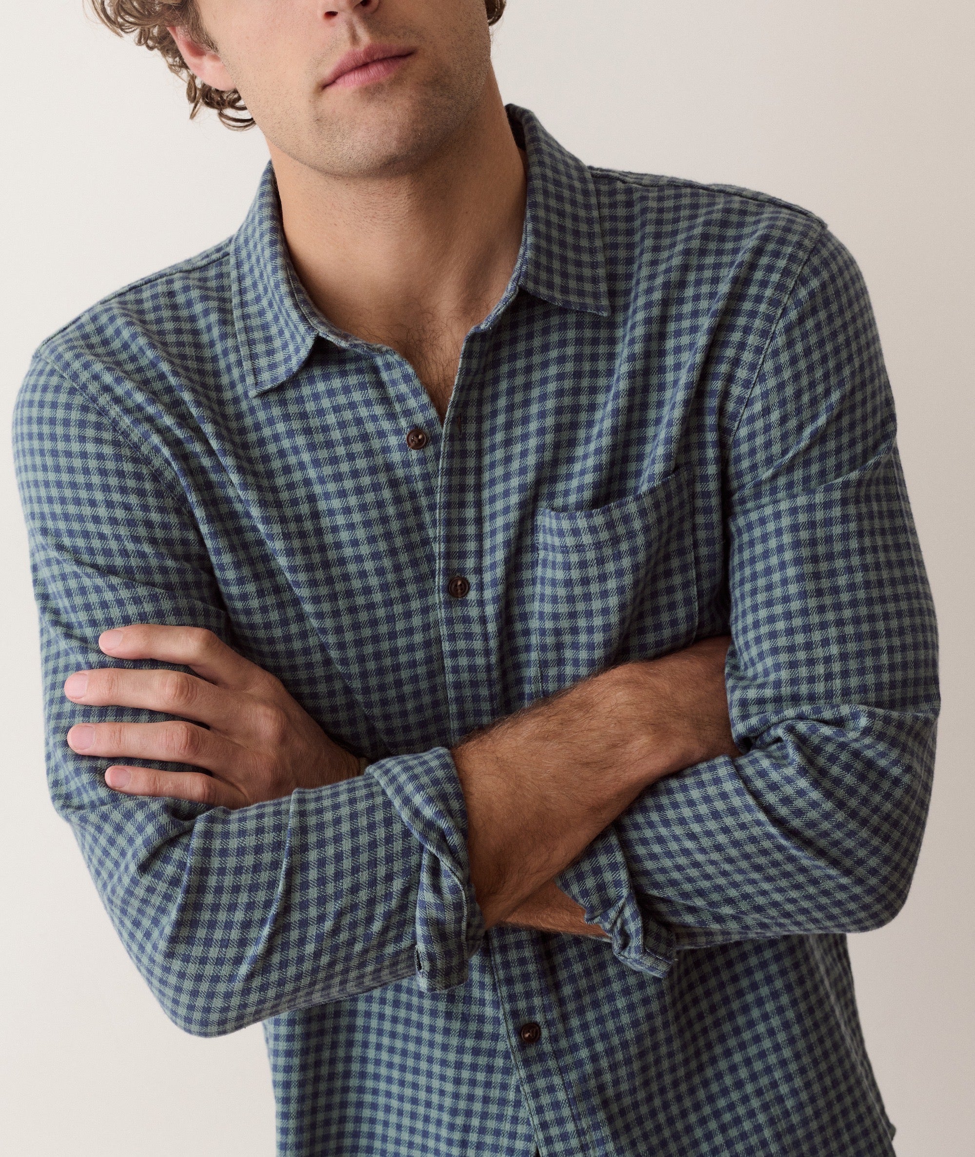 Stretch Selvage Long Sleeve Shirt
