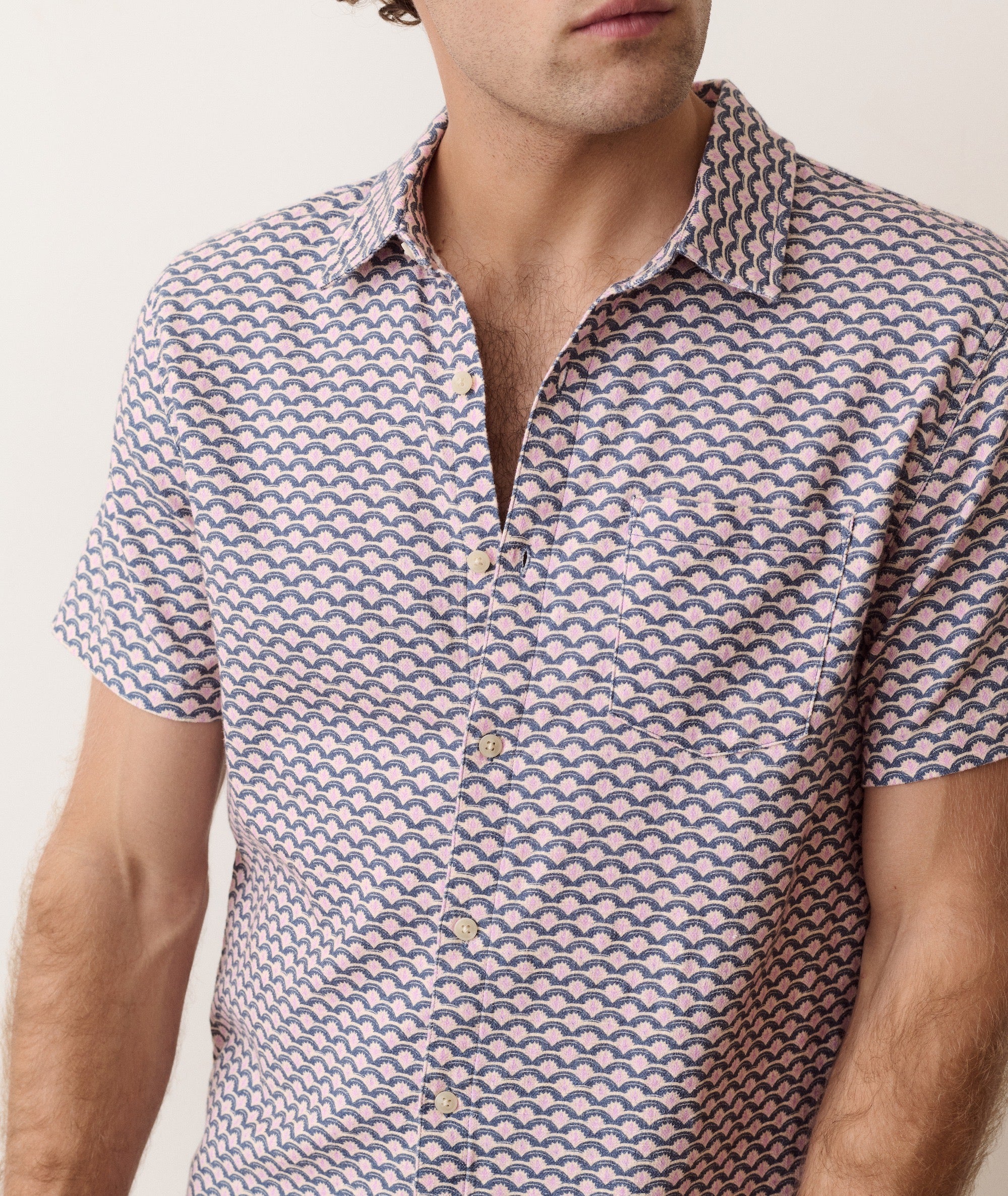 Stretch Selvage Short Sleeve Shirt