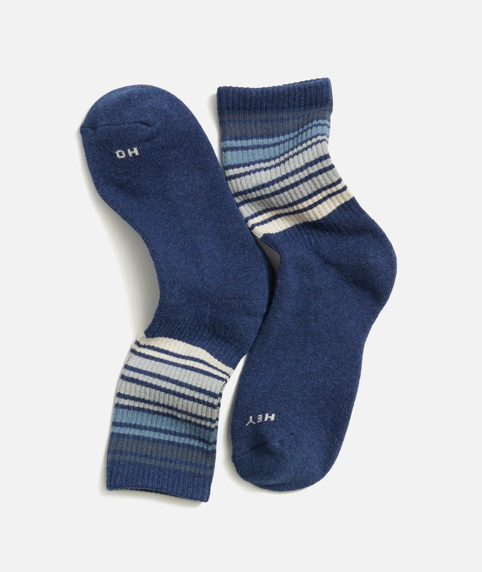 Gym Sock in Navy Cool Stripes