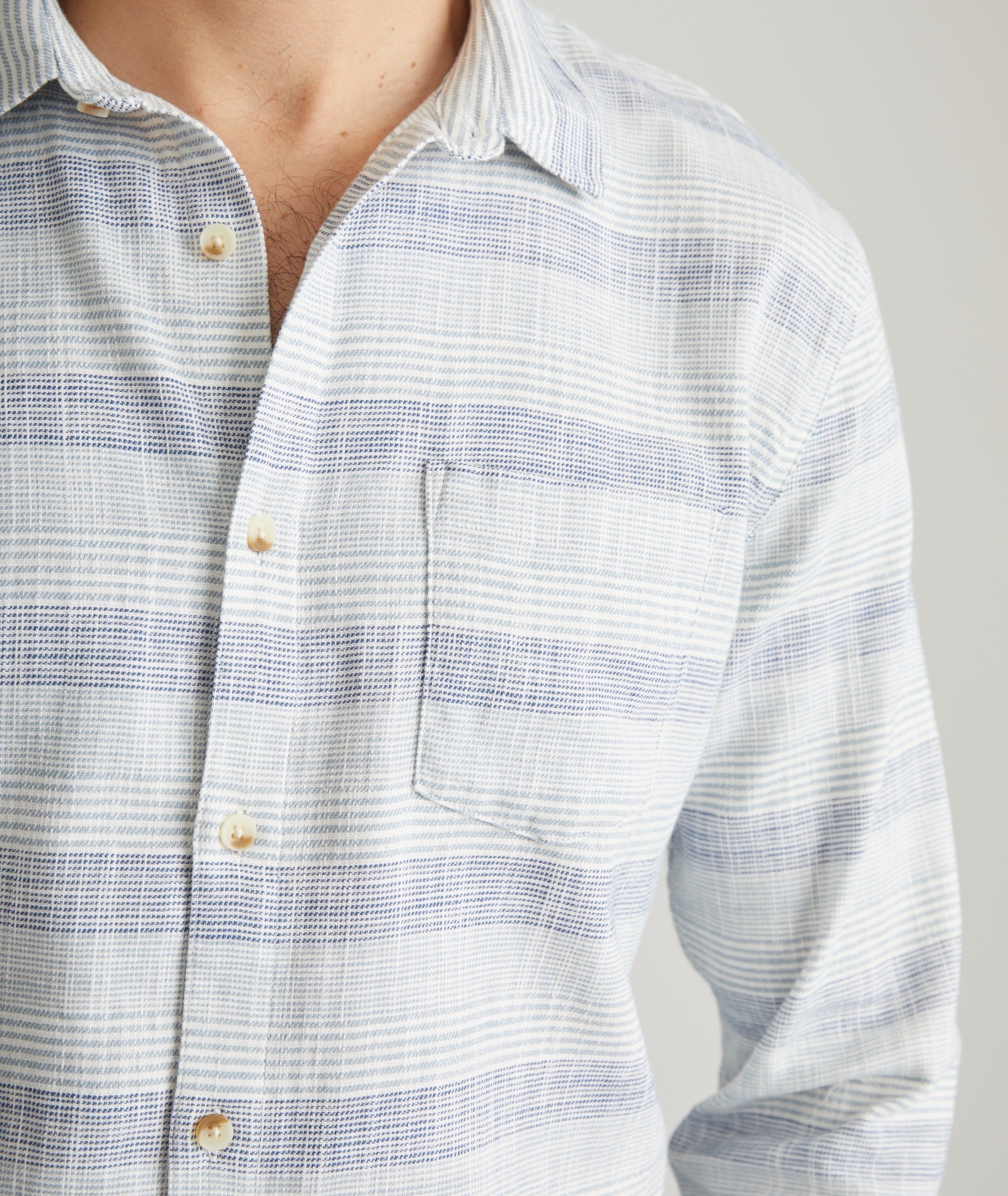 Stretch Selvage Long Sleeve Shirt