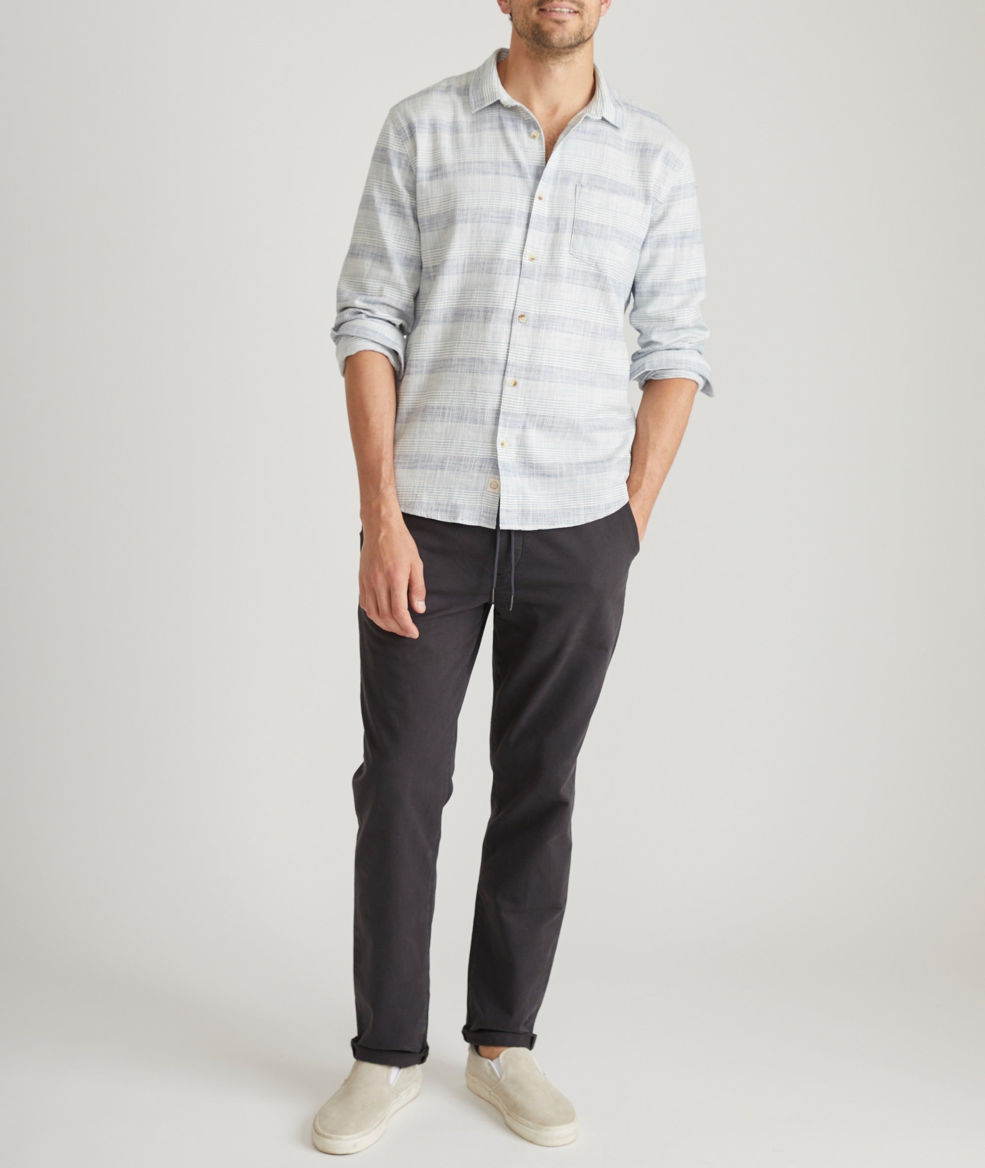Stretch Selvage Long Sleeve Shirt