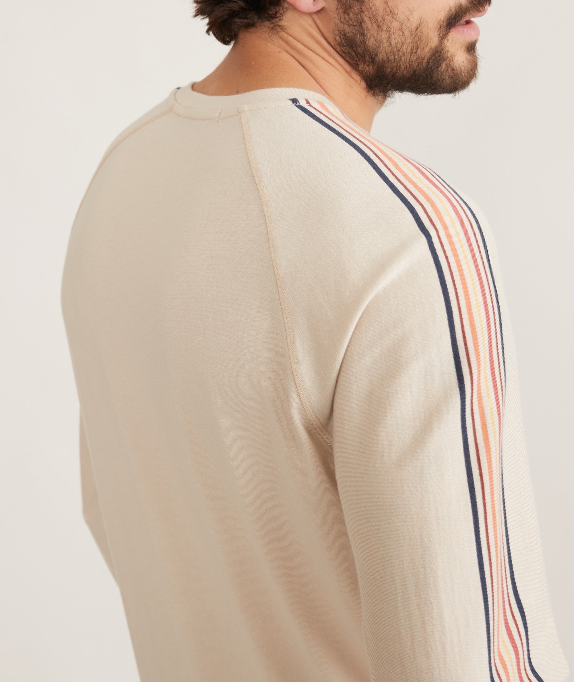 Engineered Stripe Sleeve Tee – Marine Layer