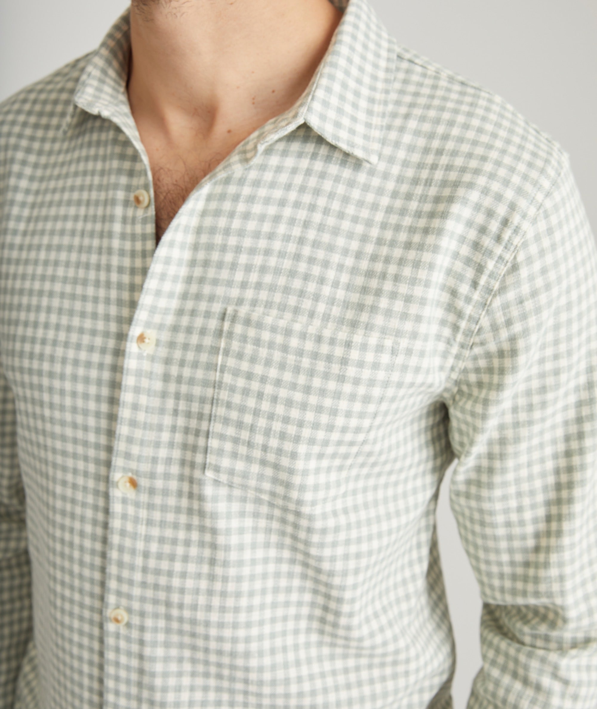 Stretch Selvage Long Sleeve Shirt