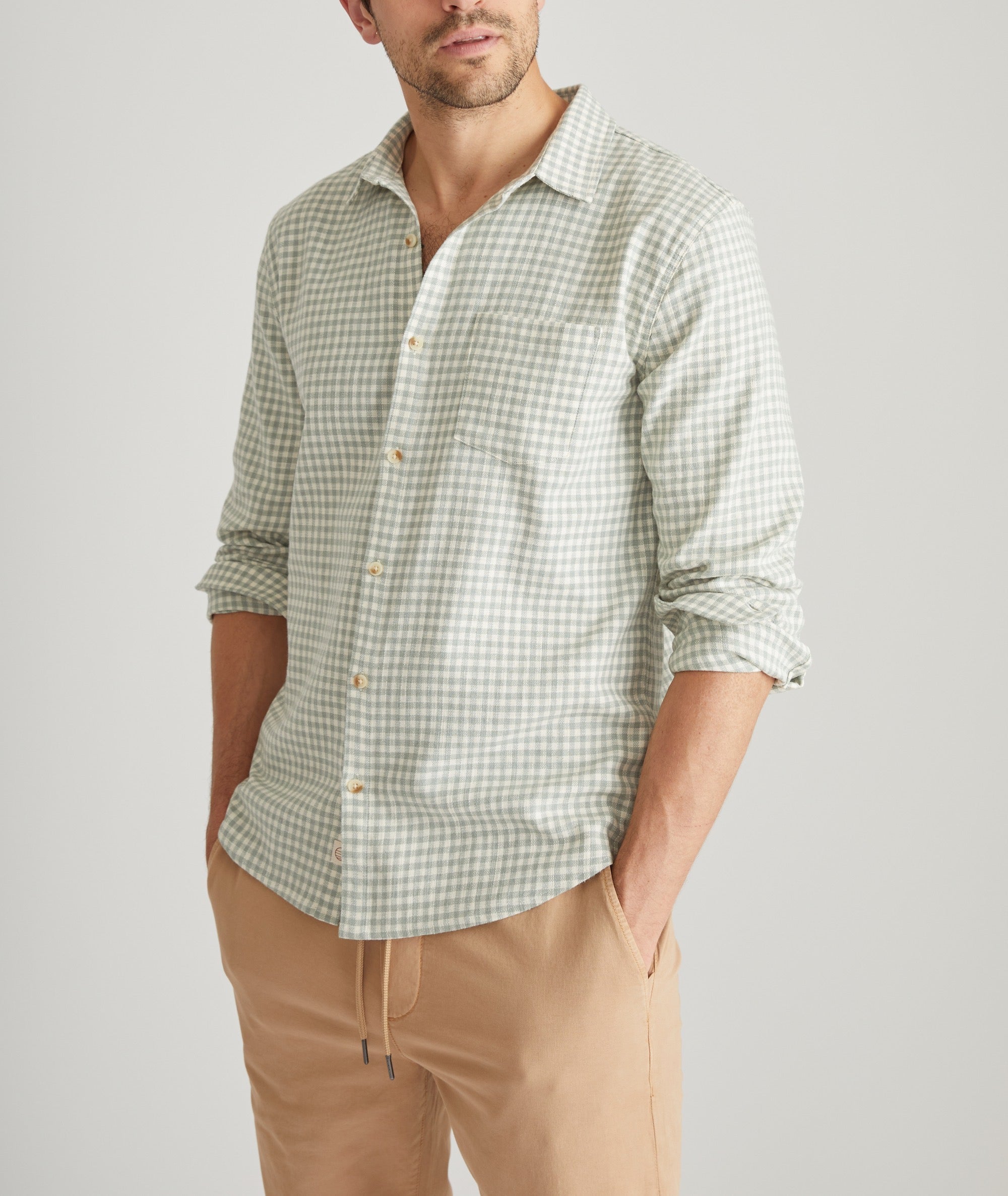 Stretch Selvage Long Sleeve Shirt