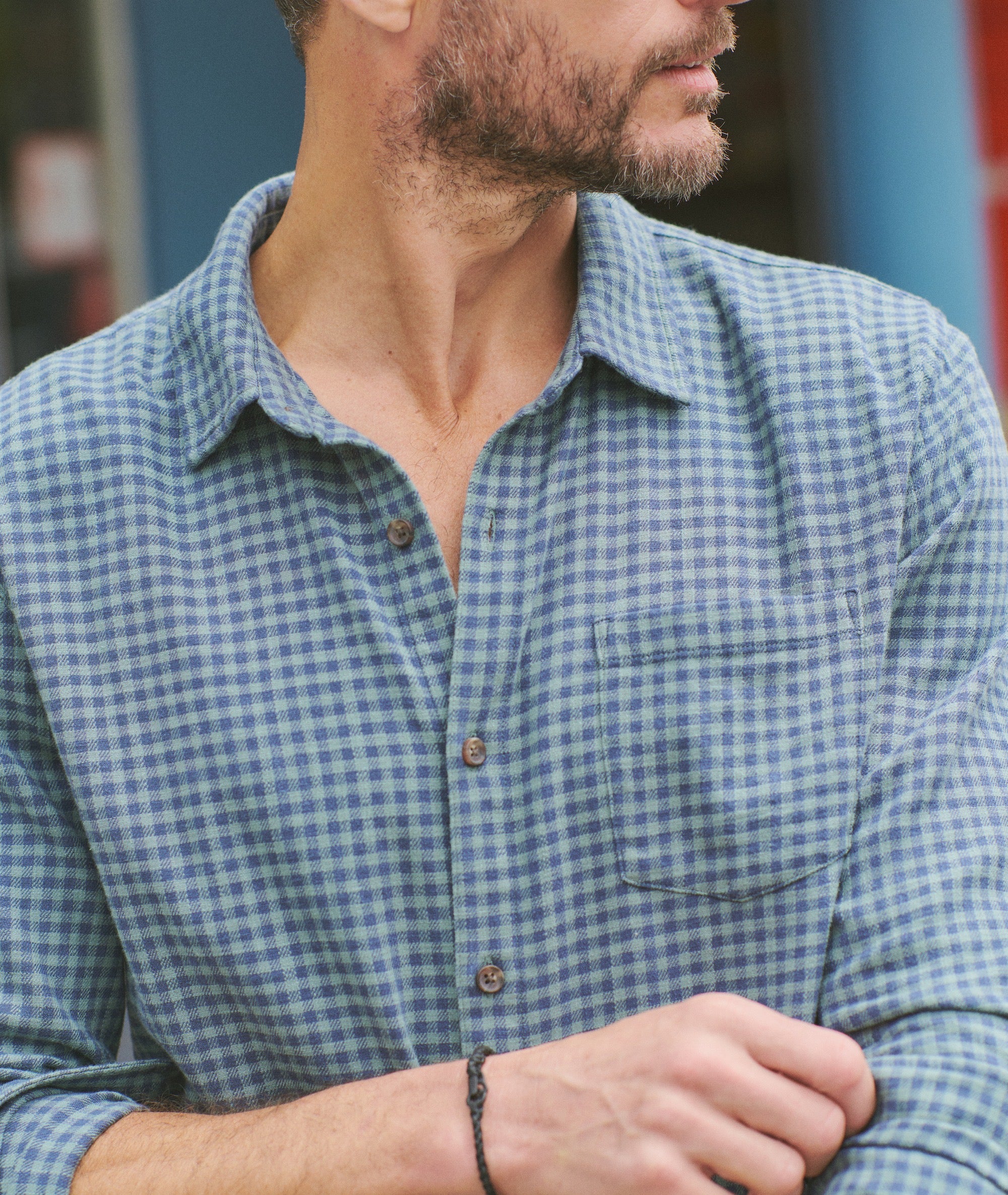 Stretch Selvage Long Sleeve Shirt