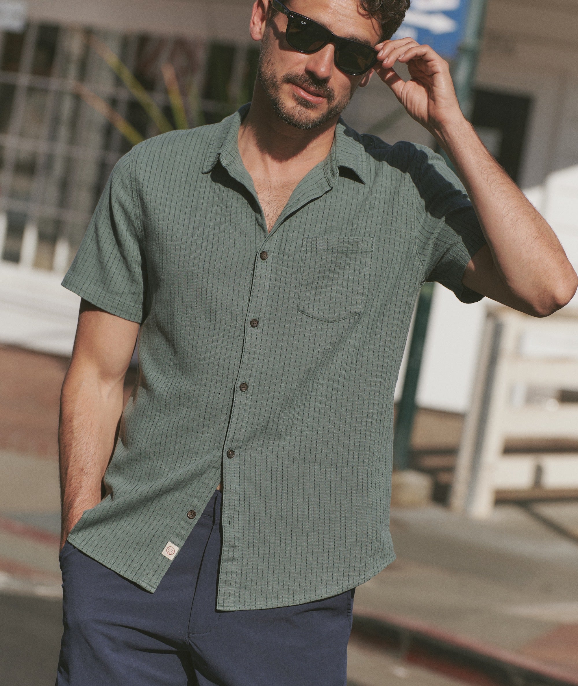 Stretch Selvage Short Sleeve Shirt