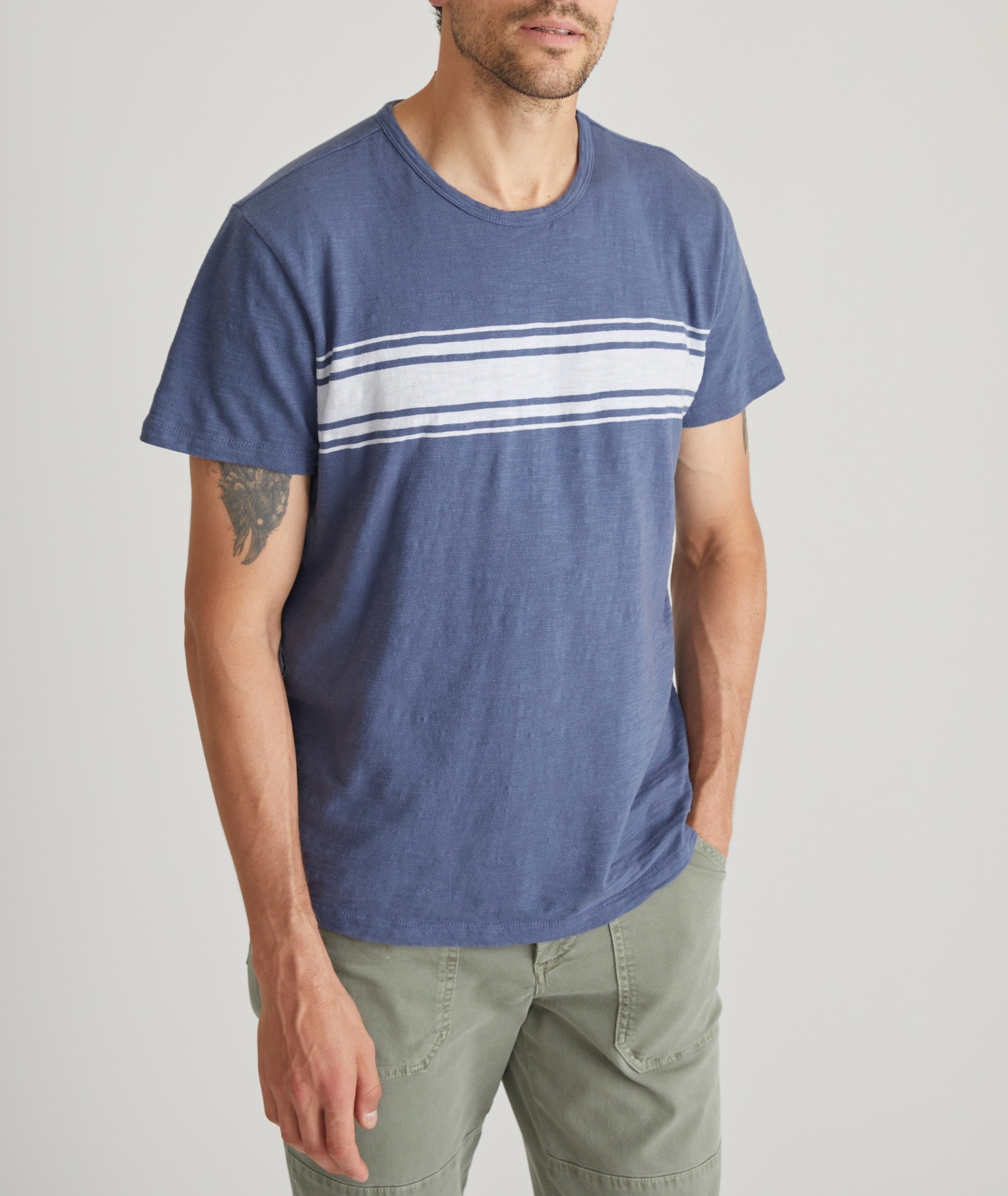 Vintage Heavy Slub Stripe Tee