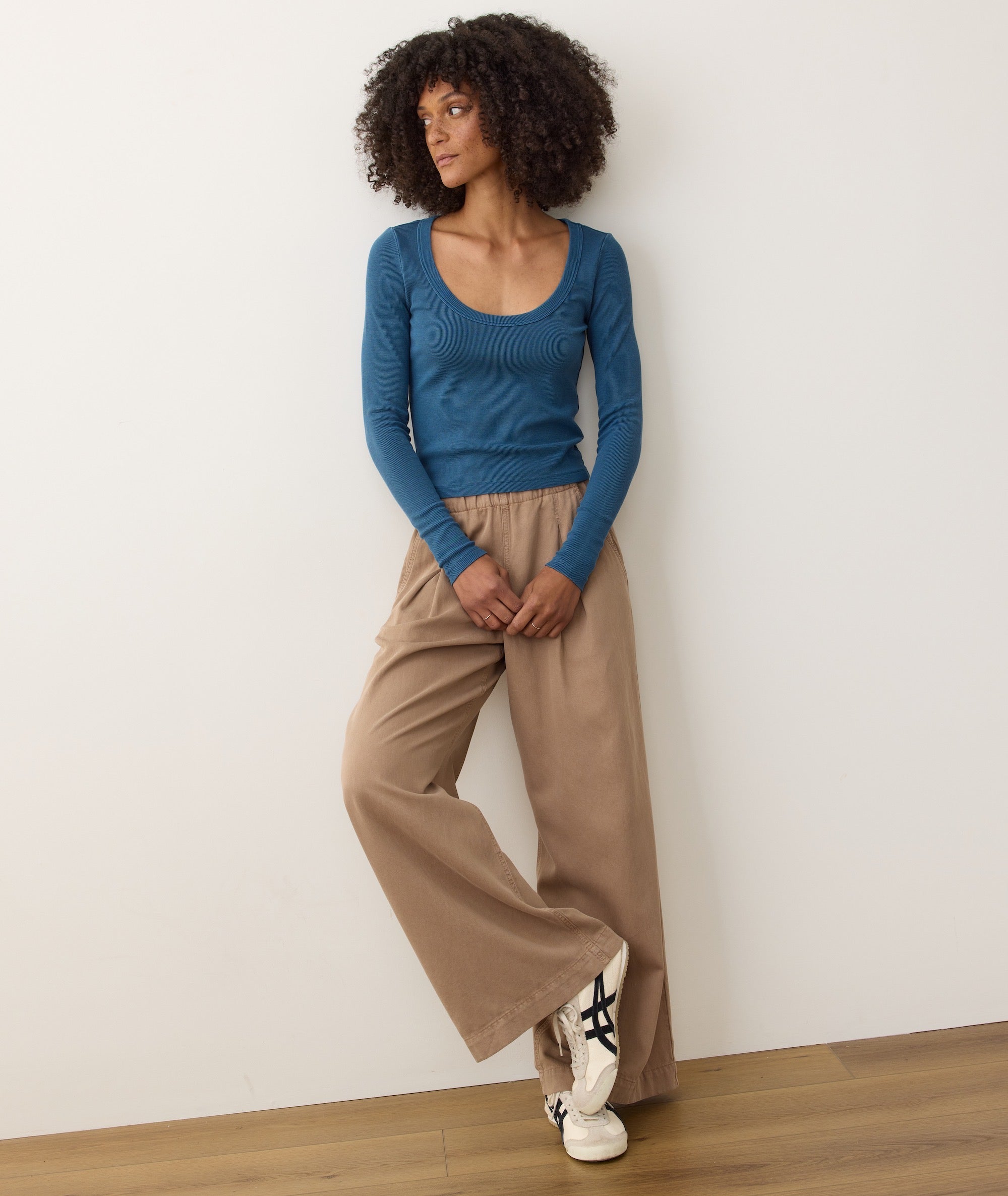 Lexi Rib Sun-In Longsleeve Scoop Tee