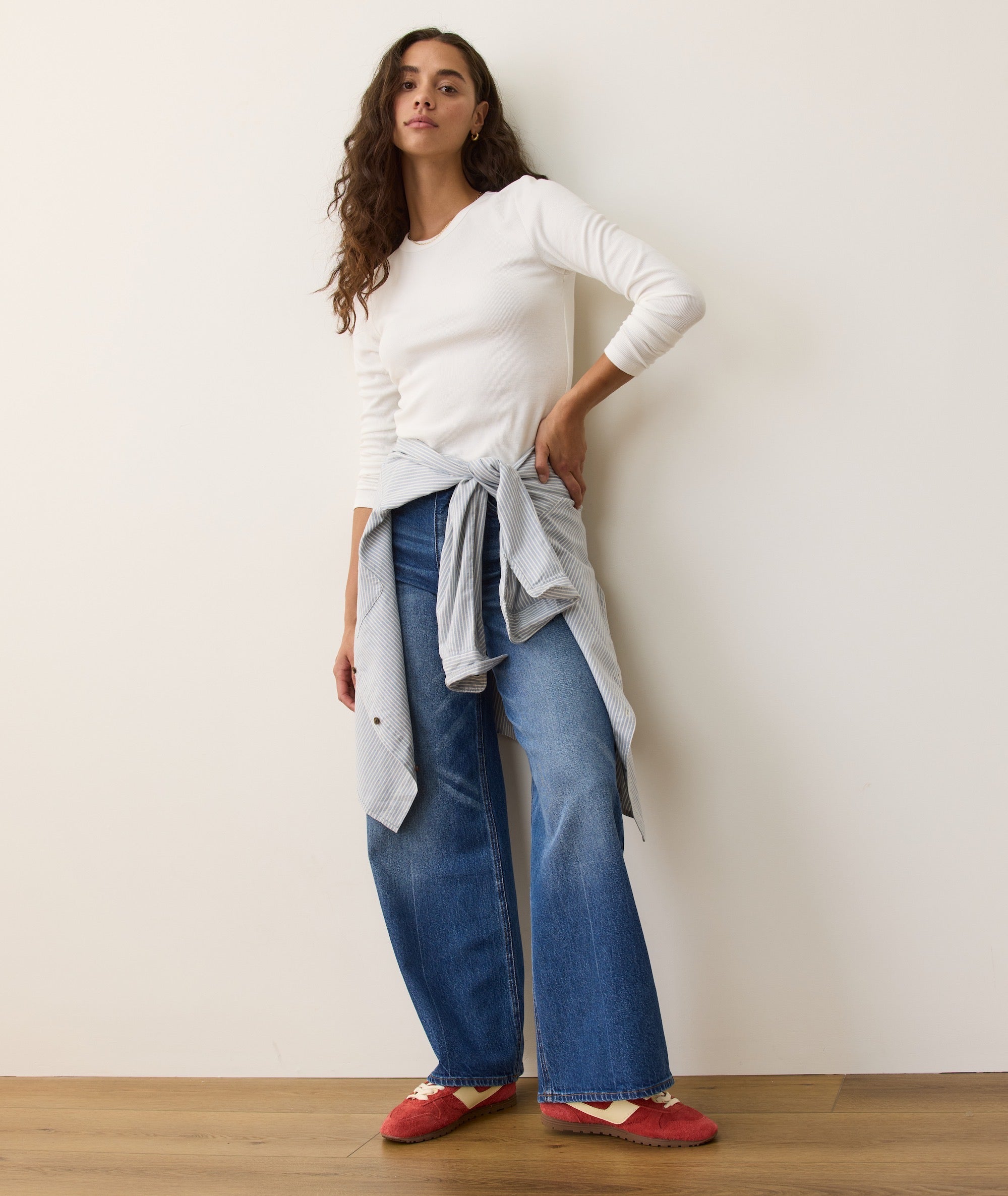 Lexi Rib Sun-In Longsleeve Crew Tee