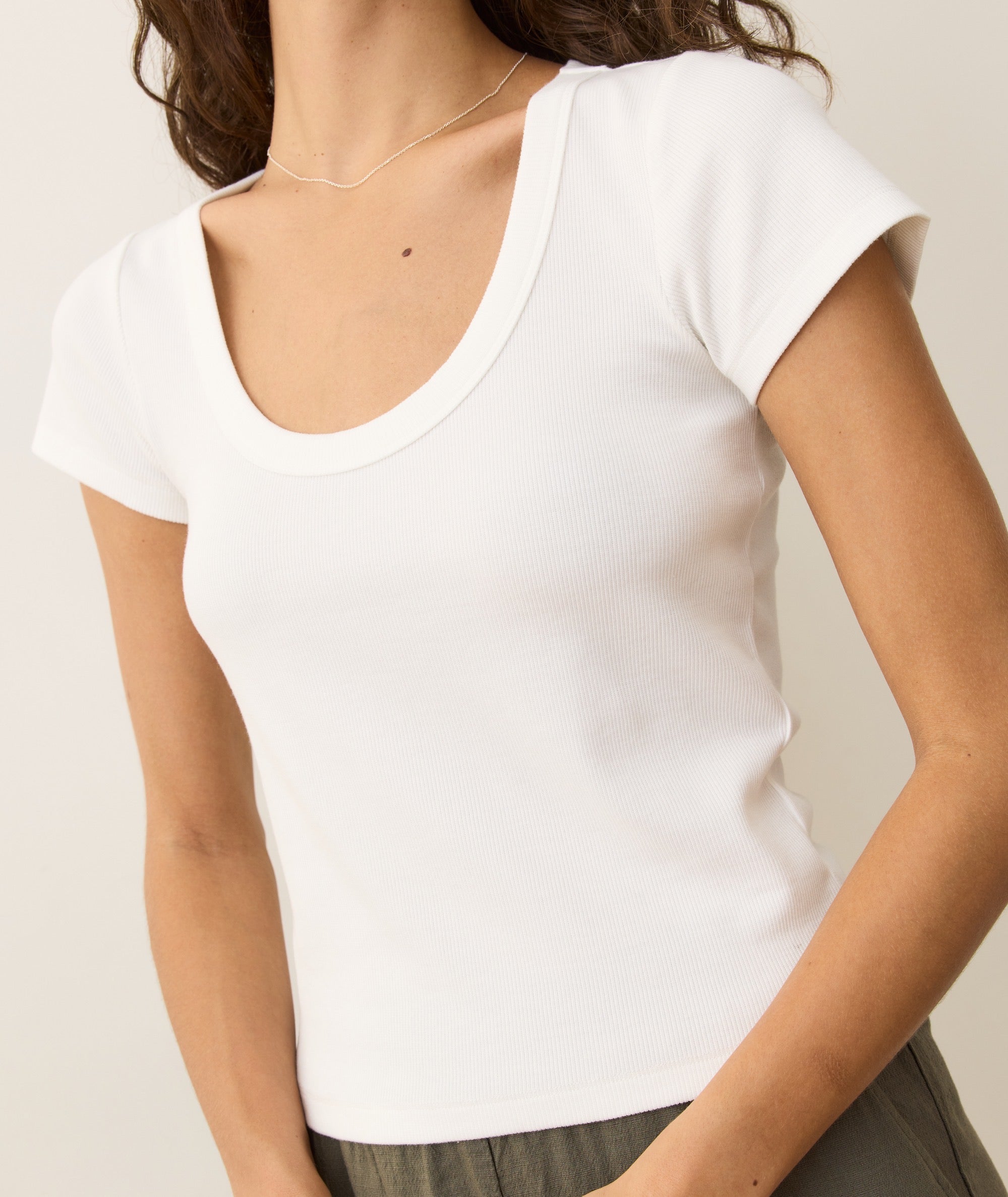 Lexi Rib Sun-In Scoop Tee
