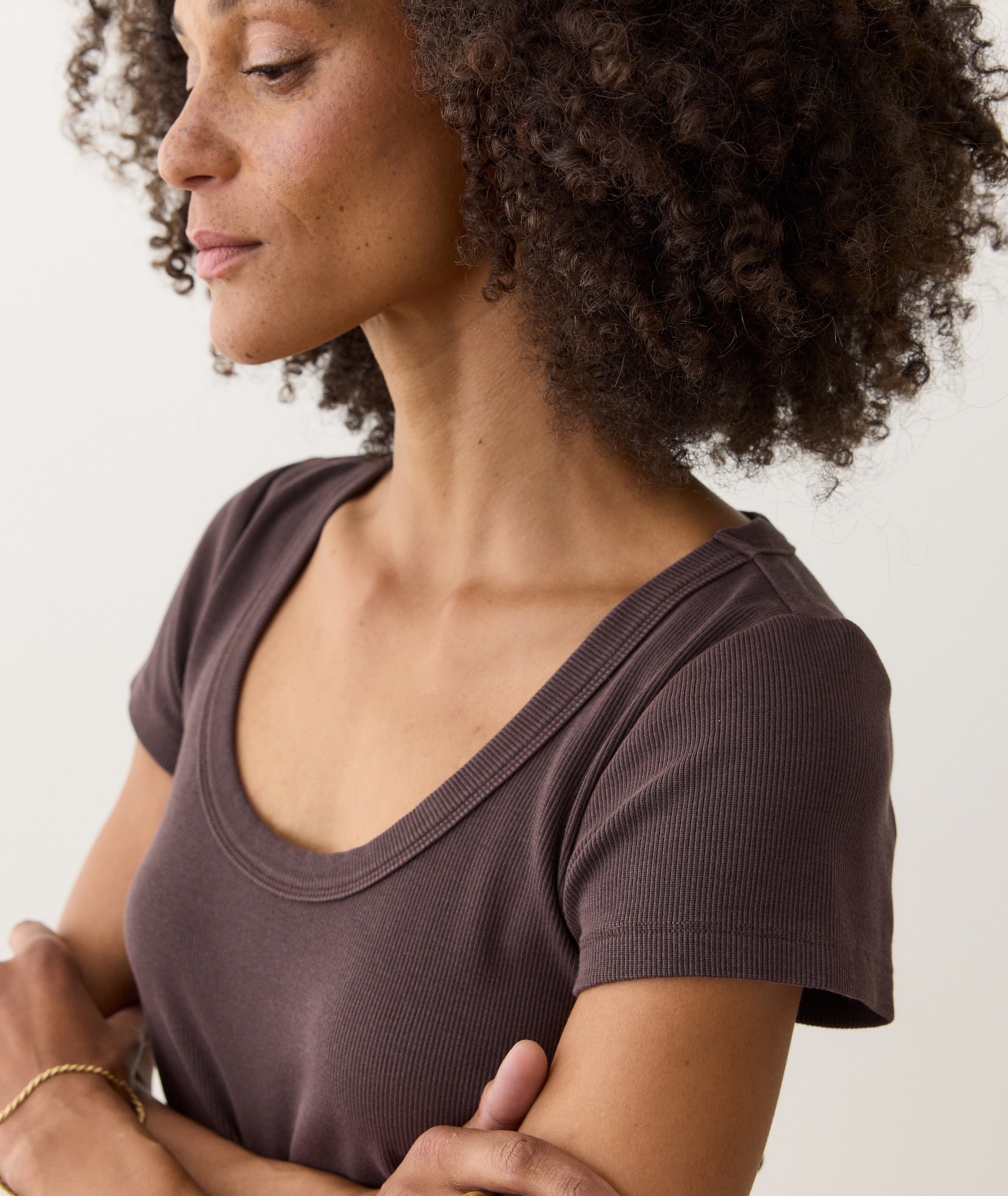 Lexi Rib Sun-In Scoop Tee