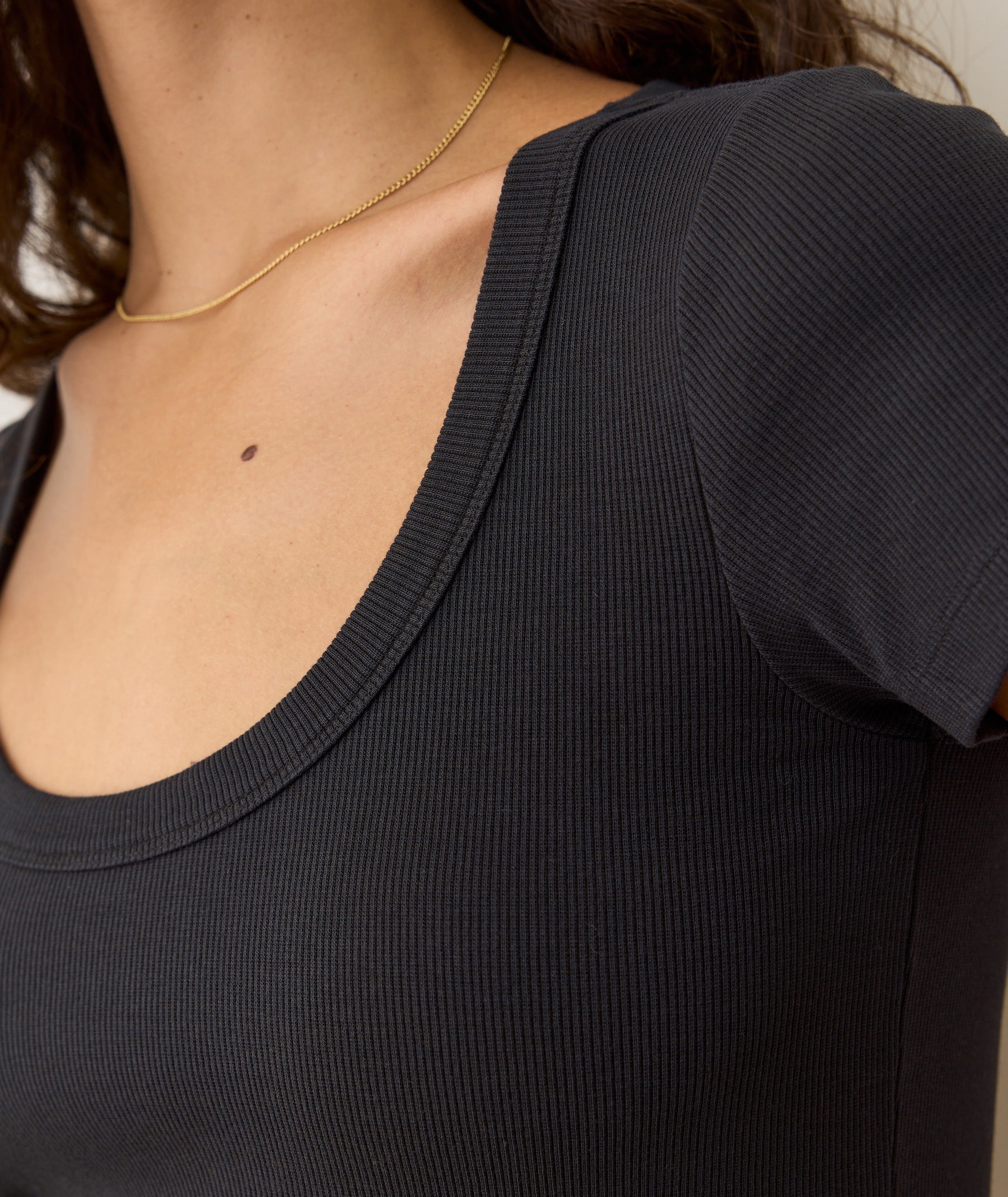 Lexi Rib Sun-In Scoop Tee