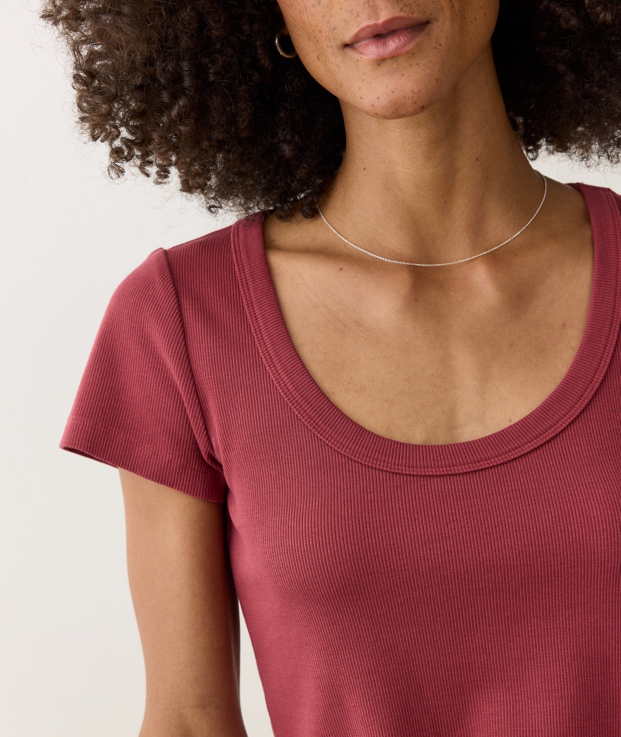 Lexi Rib Sun-In Scoop Tee