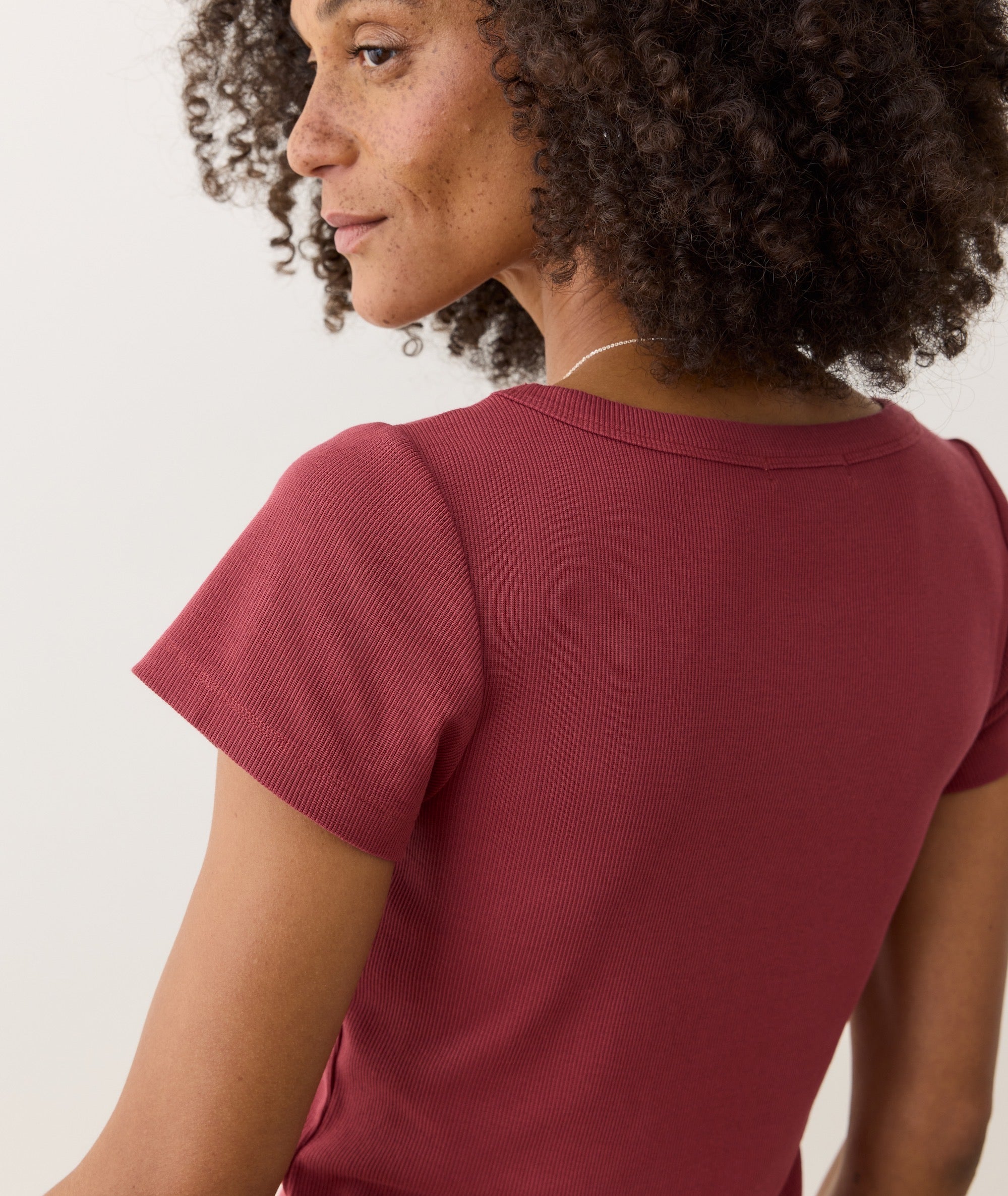 Lexi Rib Sun-In Scoop Tee