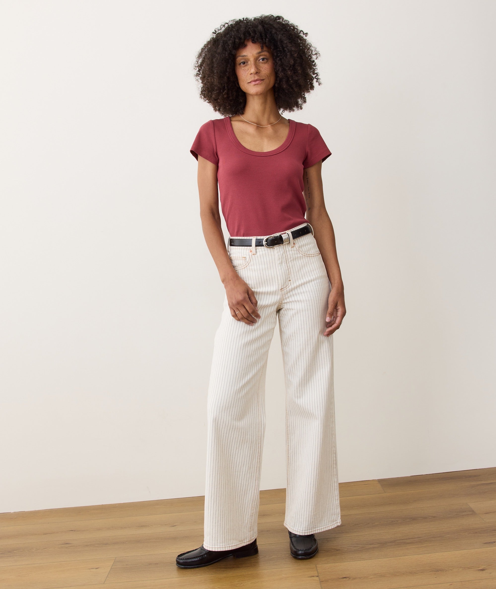 Lexi Rib Sun-In Scoop Tee