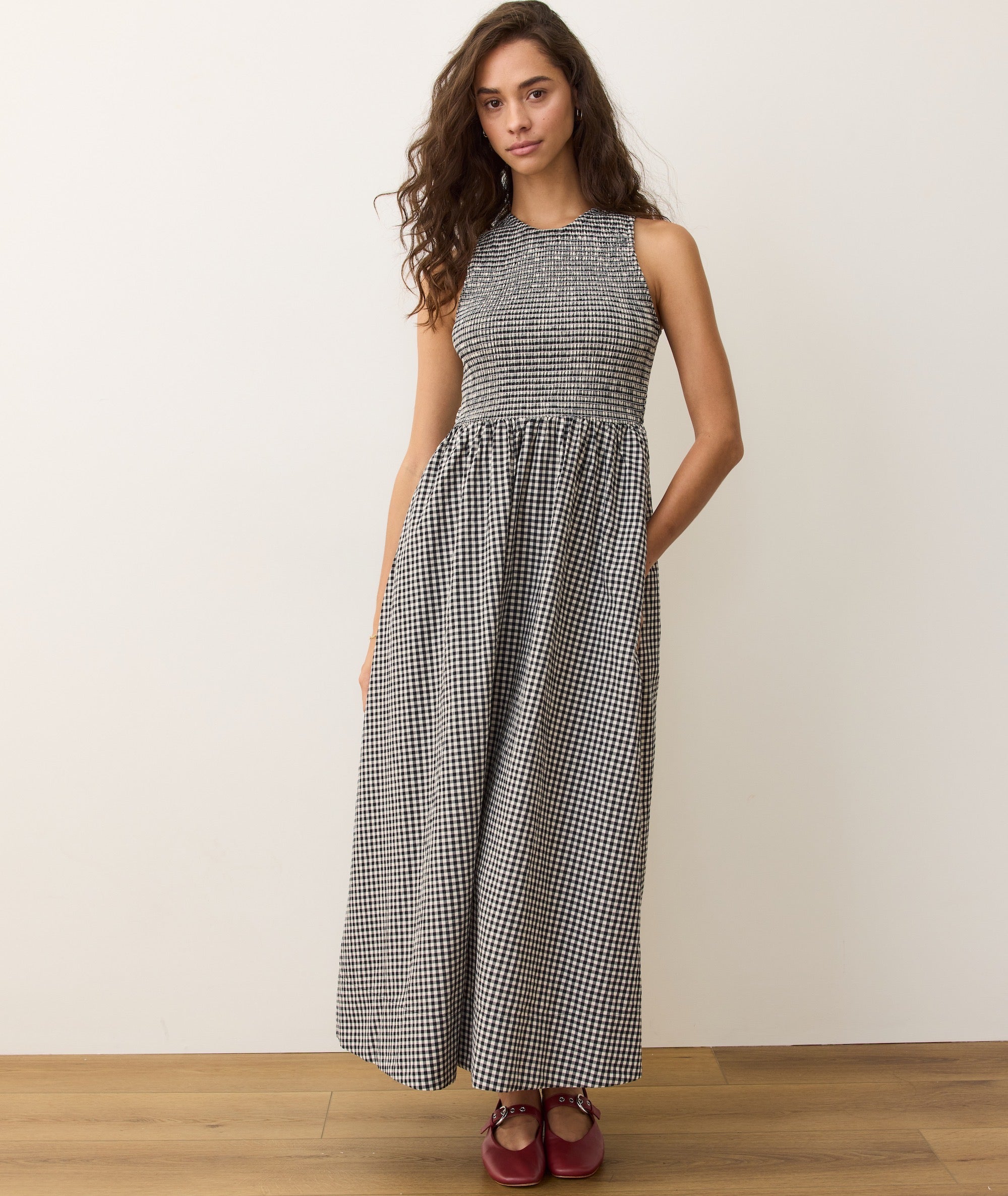 black and white poplin dress Miss Circle Rahma Polka Dot Cotton Poplin Drop Waist Midi Dress XL
