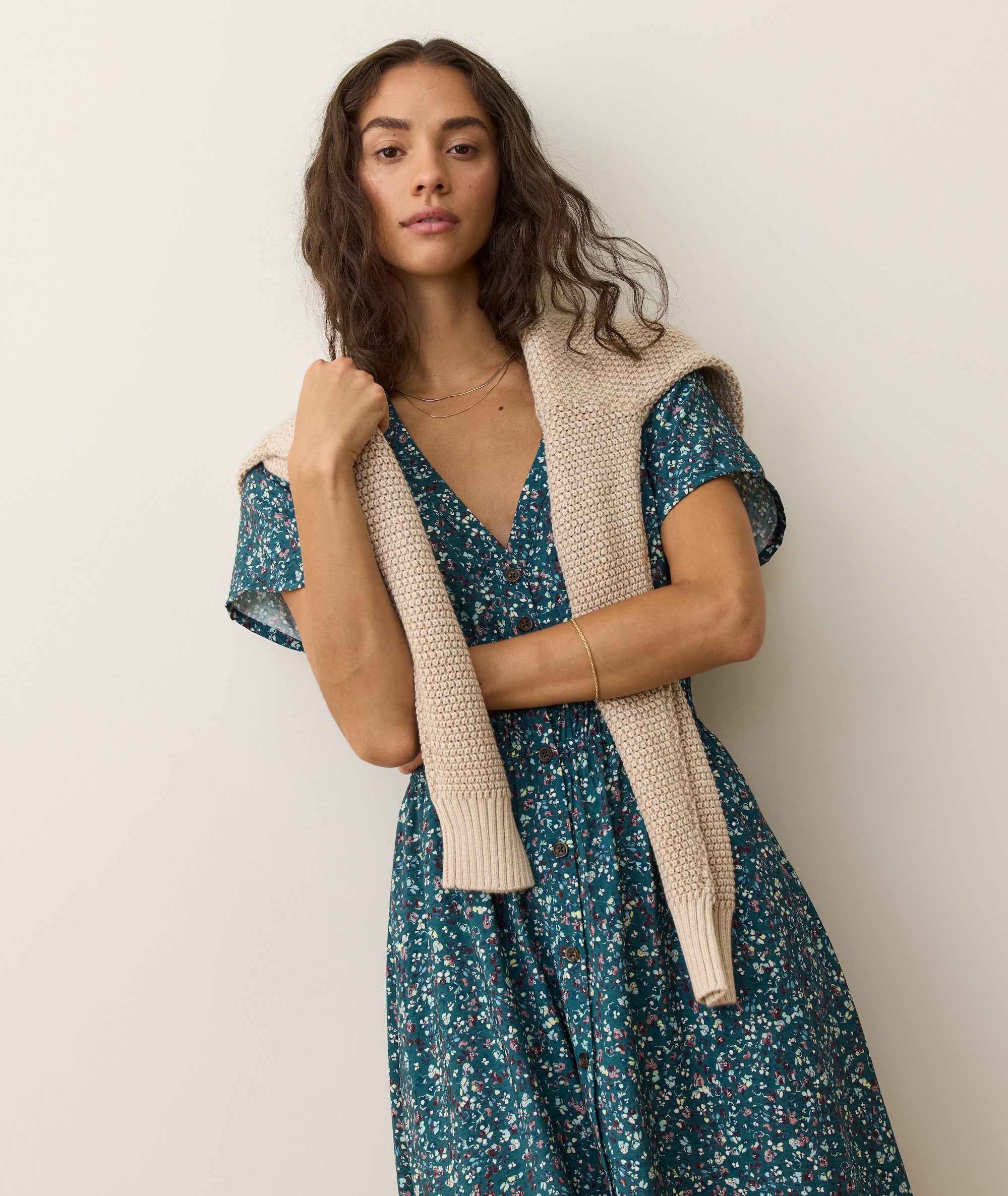 Women's Annika Midi Dress | Deep Aqua | Small by Marine Layer Women's Annika Midi Dress | Deep Aqua | Small by Marine Layer
