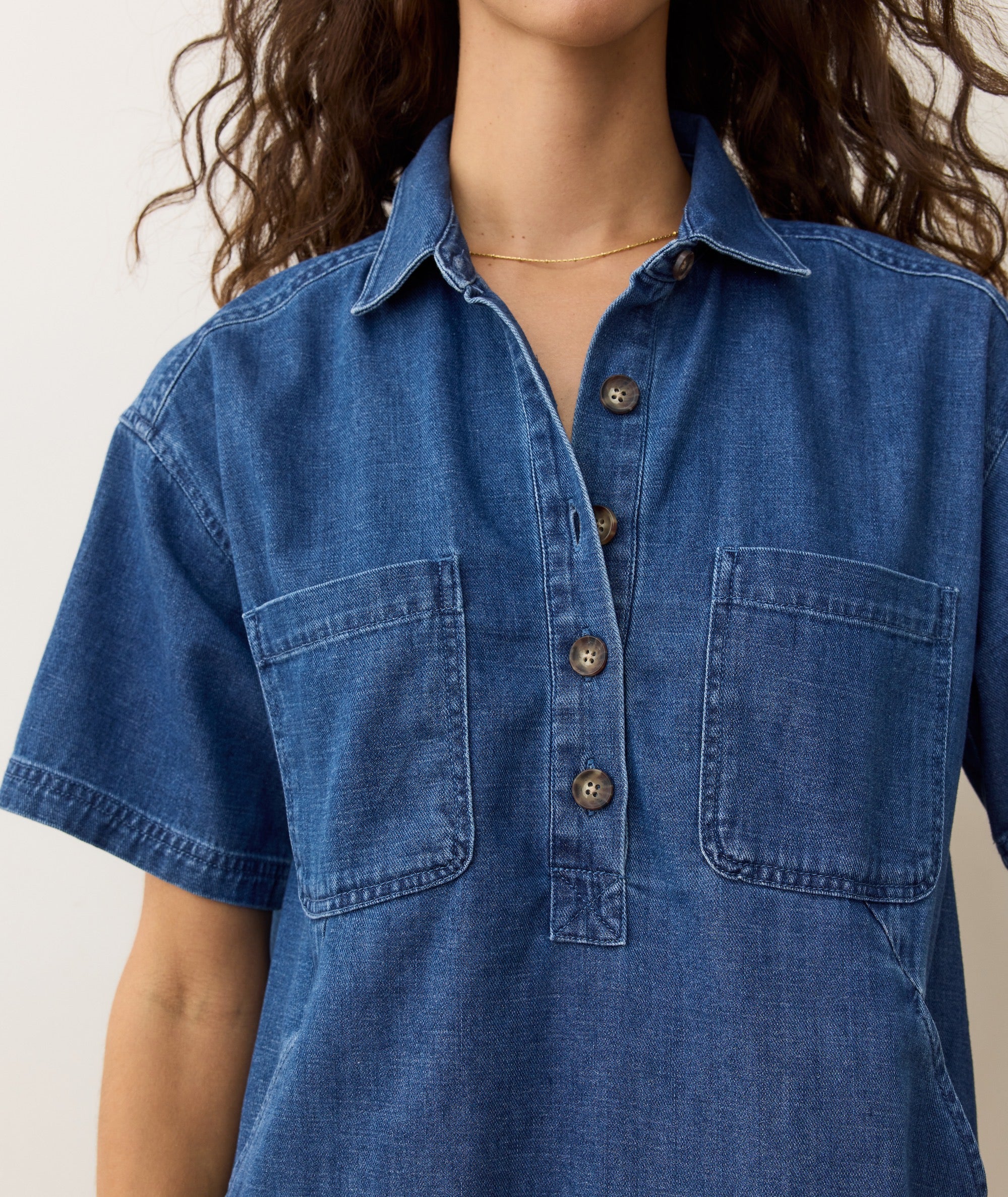 Women's Liza Denim Mini Dress | Blue