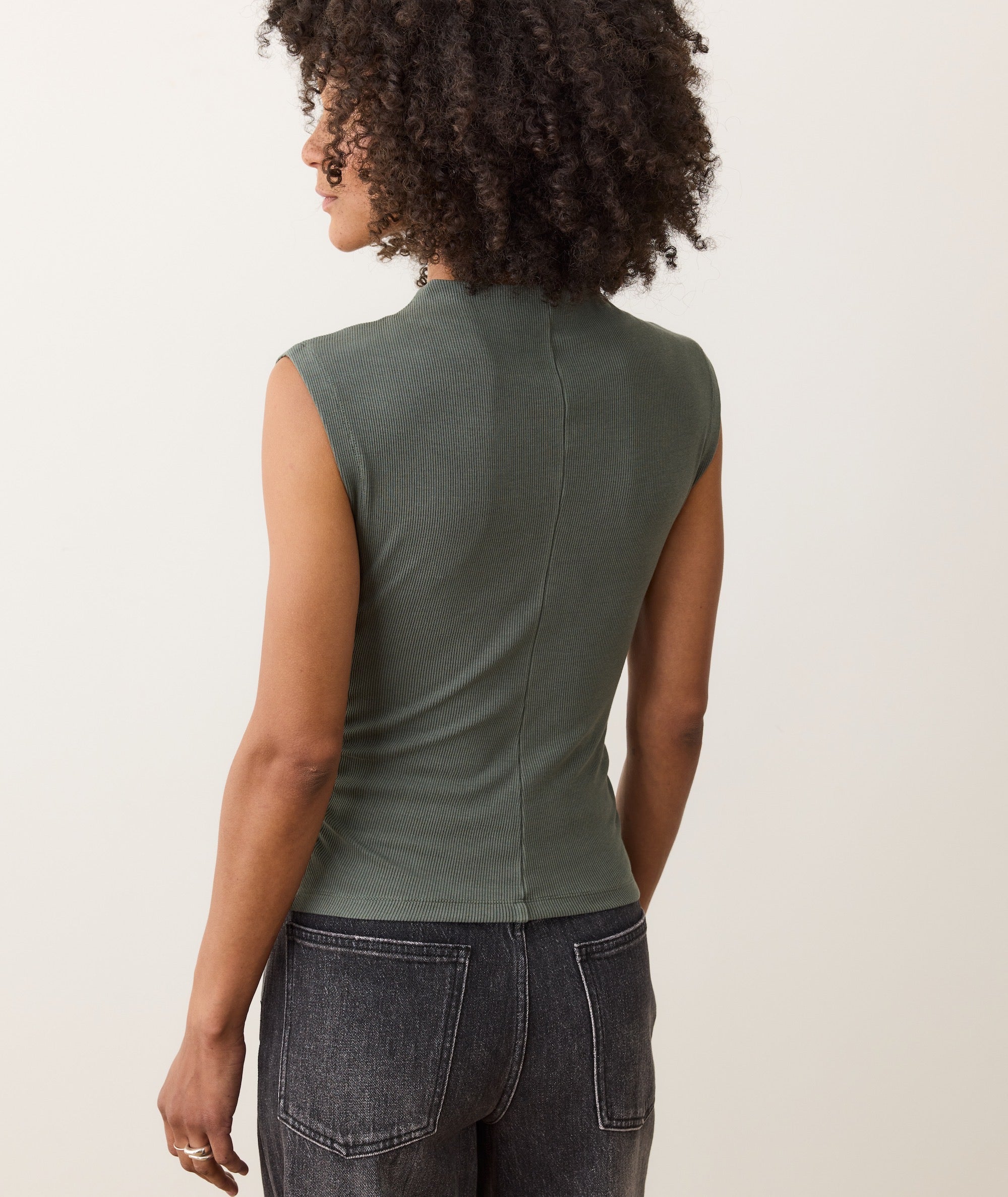 Lexi Rib Sun-In Mockneck Top
