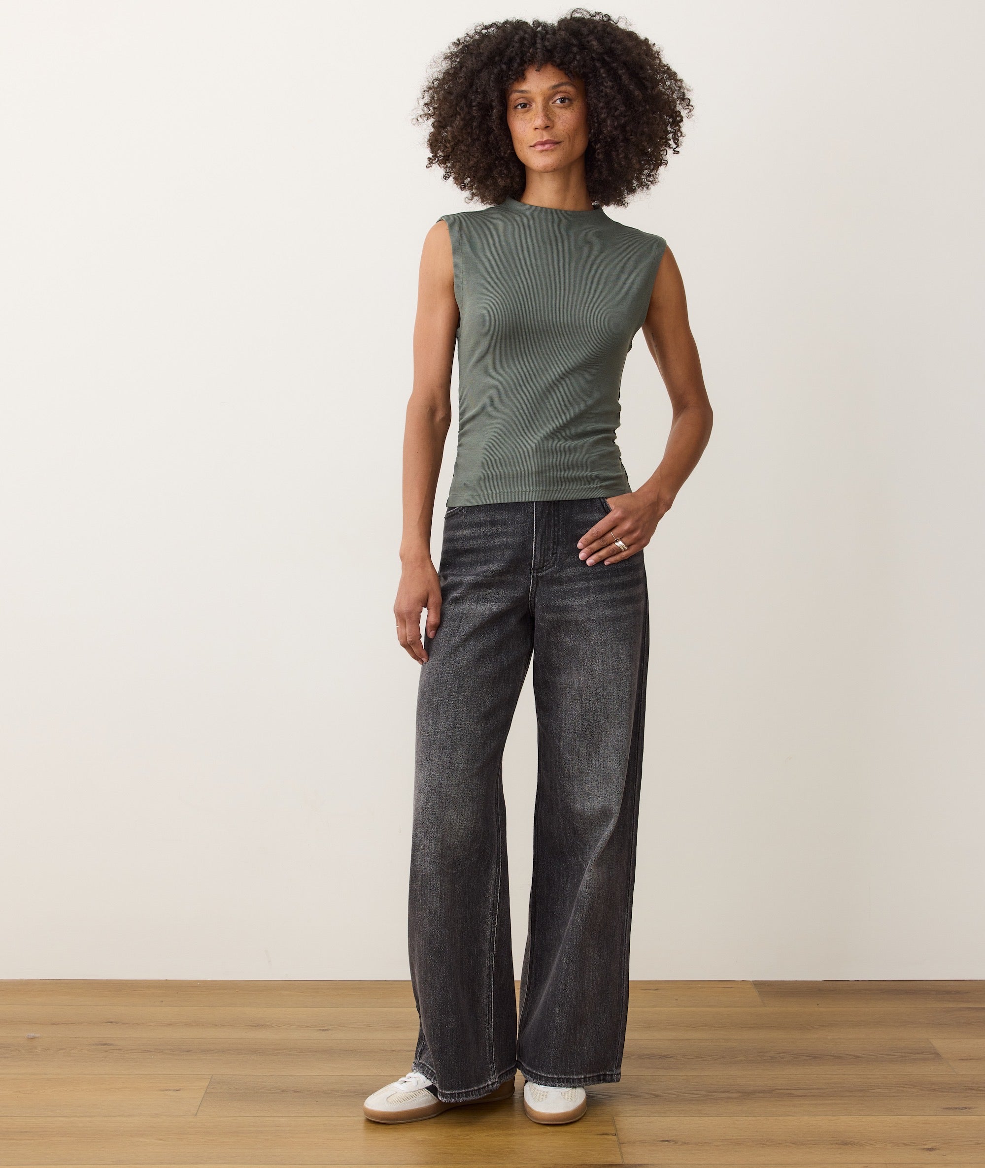 Lexi Rib Sun-In Mockneck Top