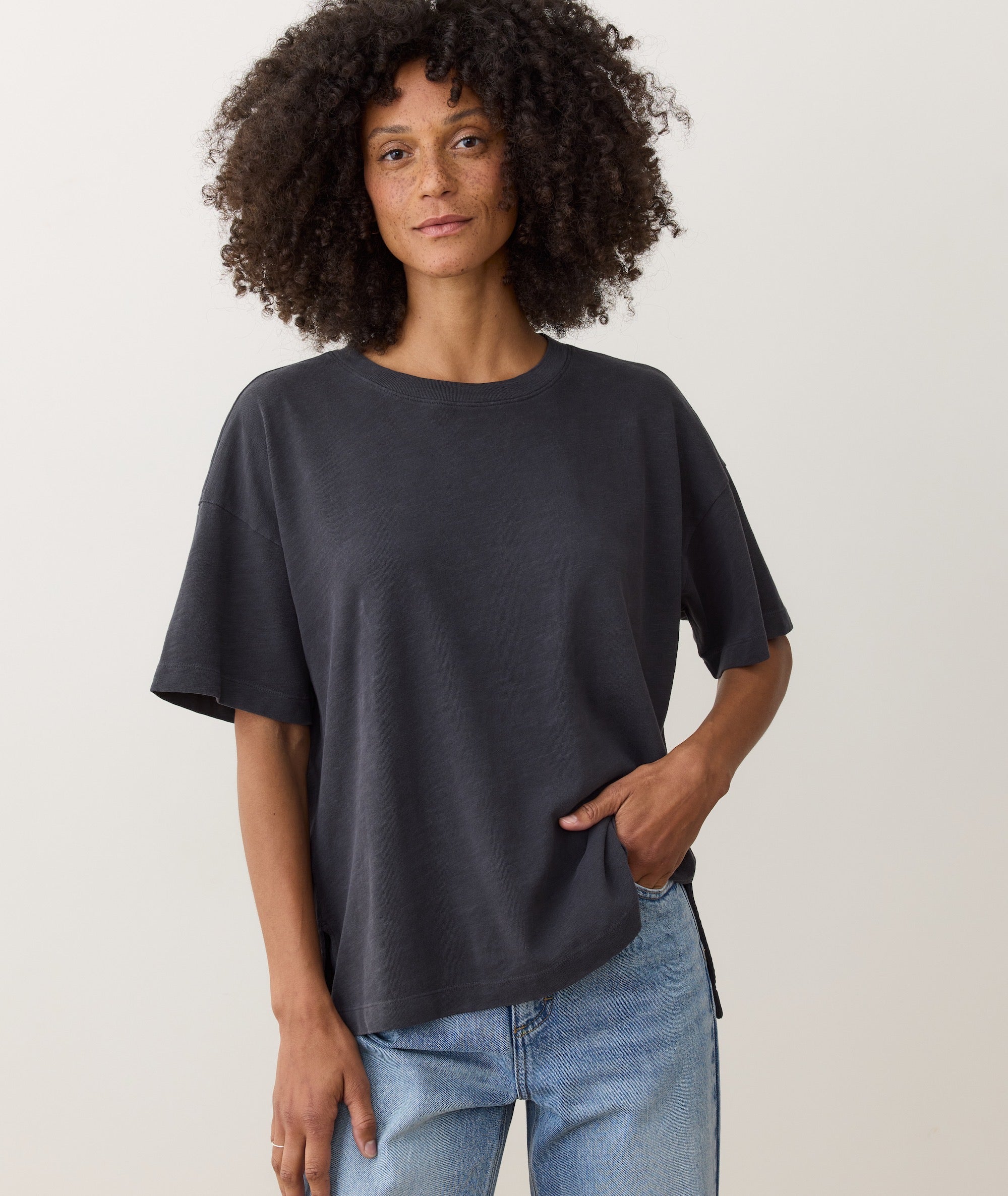 Sadie Vintage Slub Oversized Tee