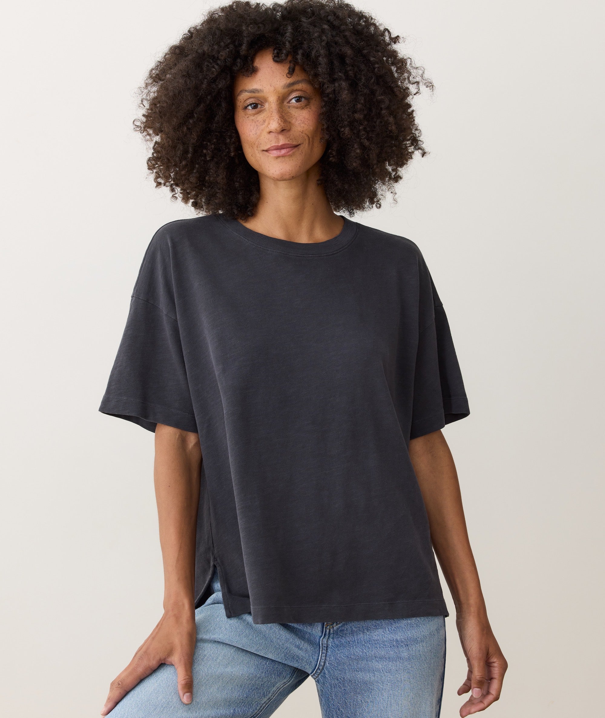 Sadie Vintage Slub Oversized Tee