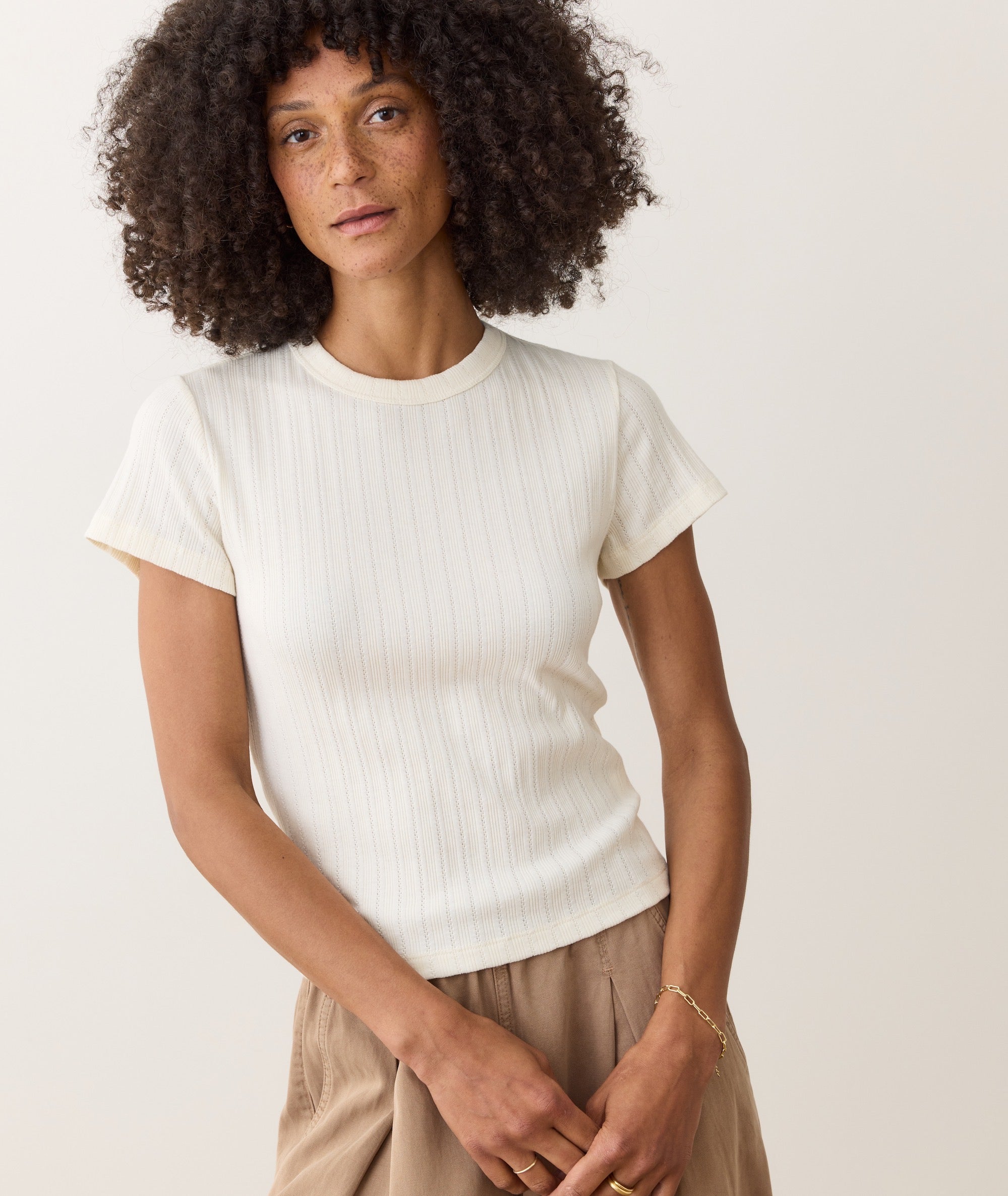 Lexi Rib Pointelle Tee
