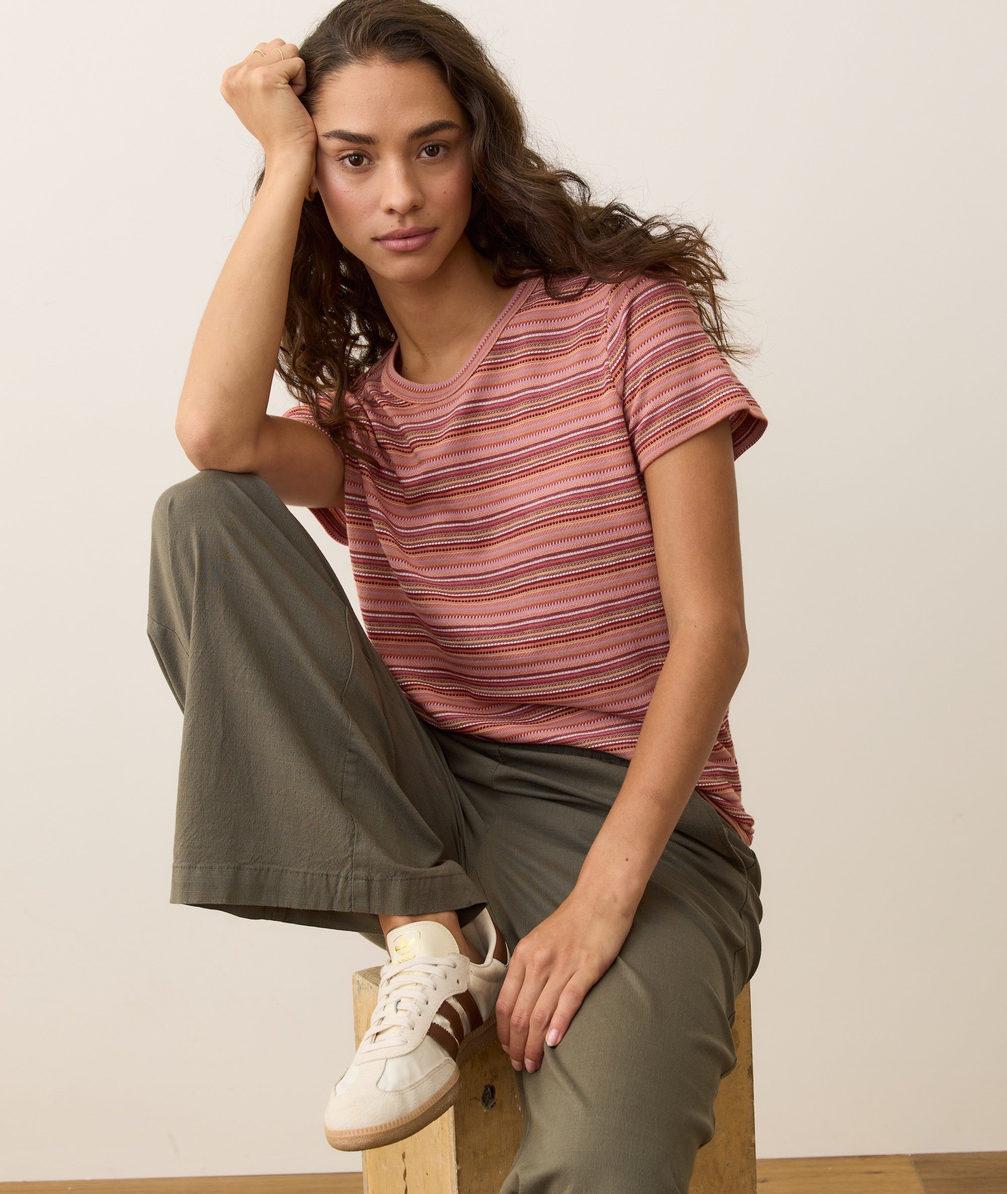 Jacquard Stripe Tee