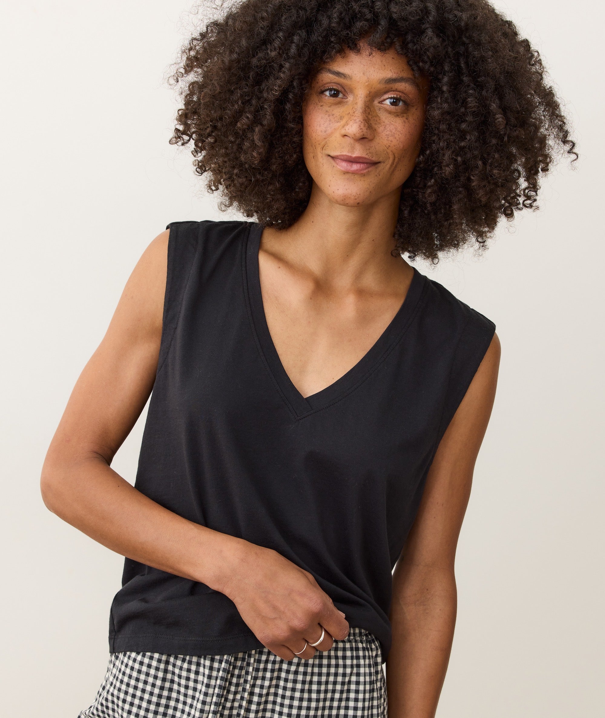 Pima Tissue V-Neck Tank