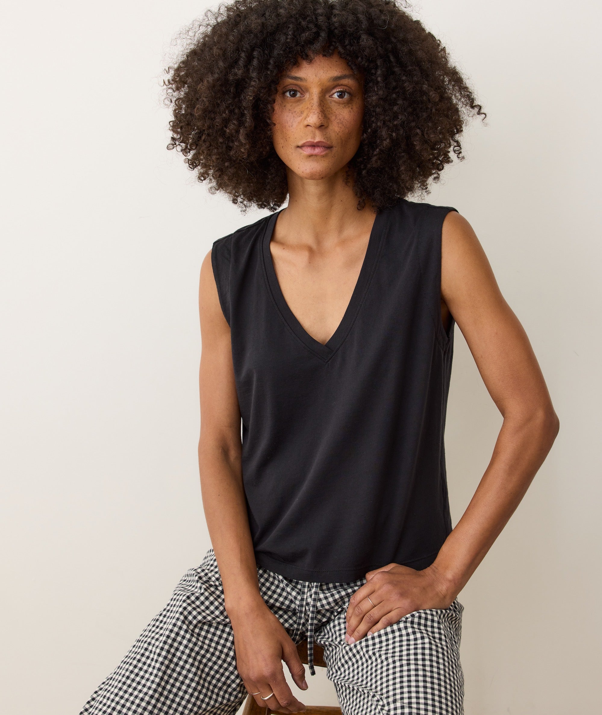 Pima Tissue V-Neck Tank