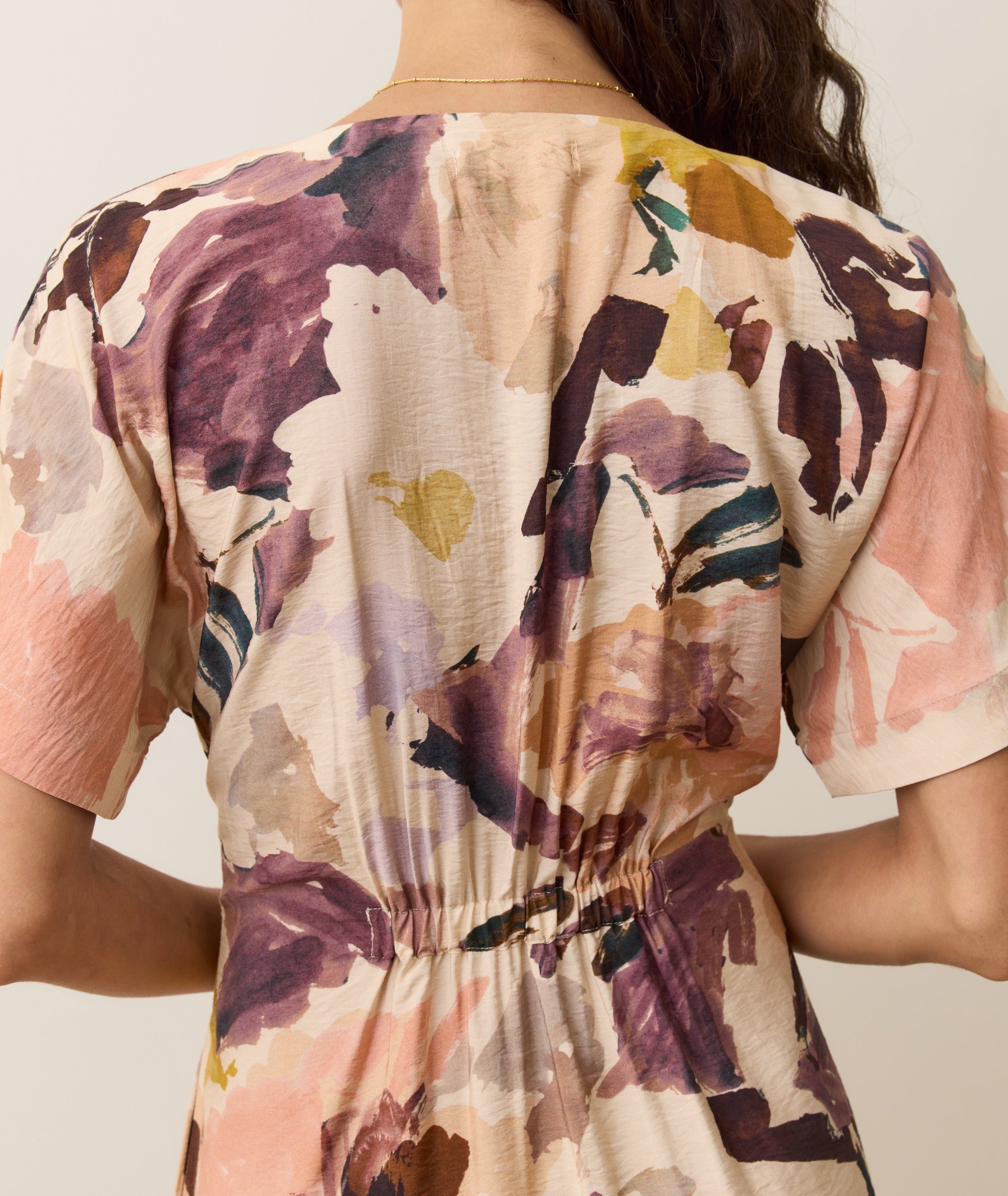 Marine Layer Naomi Midi Dress - Watercolor Floral / XS Marine Layer Naomi Midi Dress - Watercolor Floral / XS