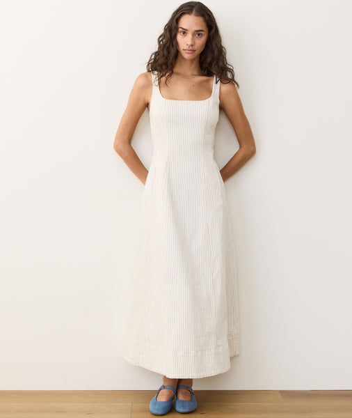 Women's Roan Maxi Dress | Ticking Stripe