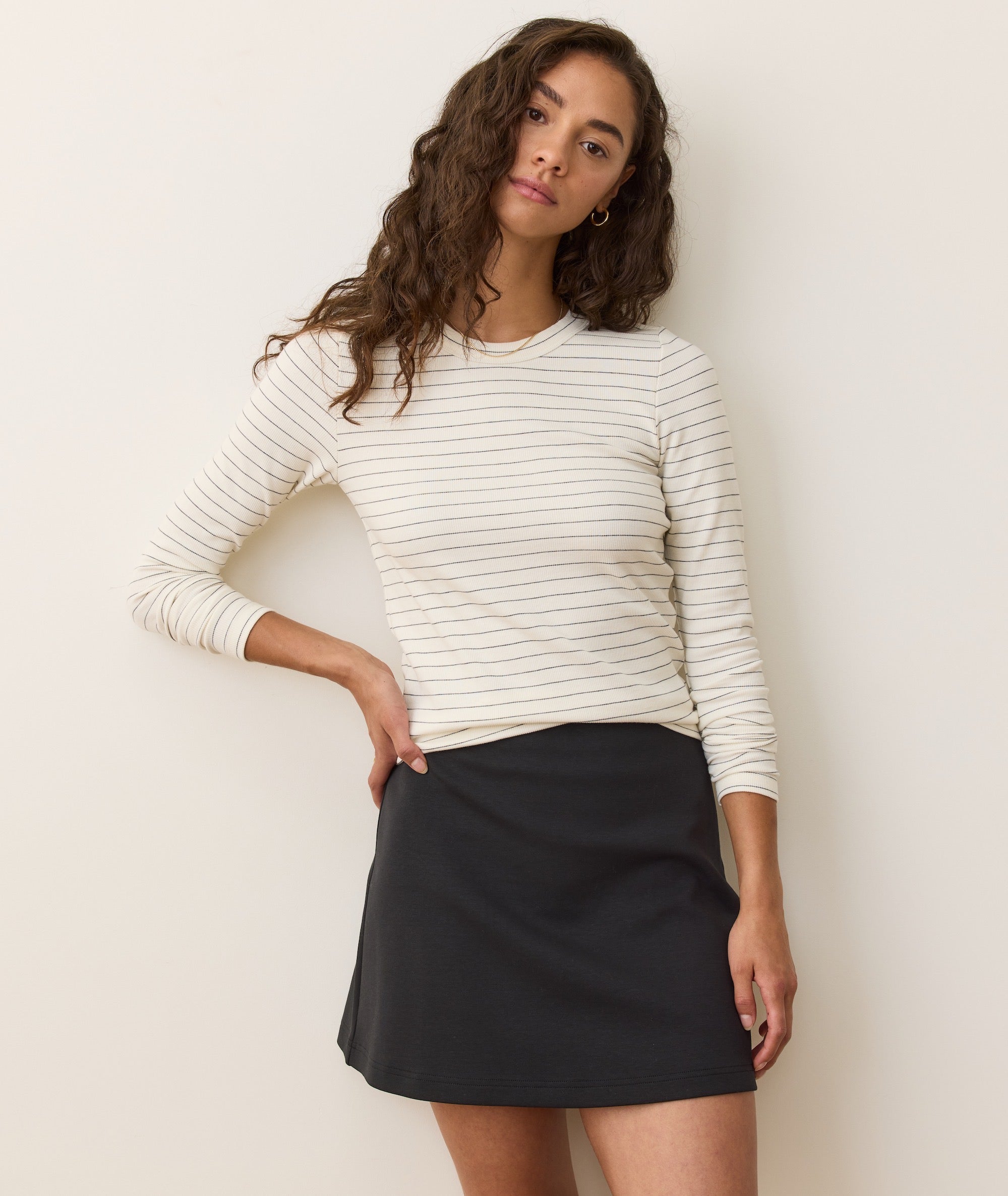 Lexi Rib Sun-In Longsleeve Crew Tee