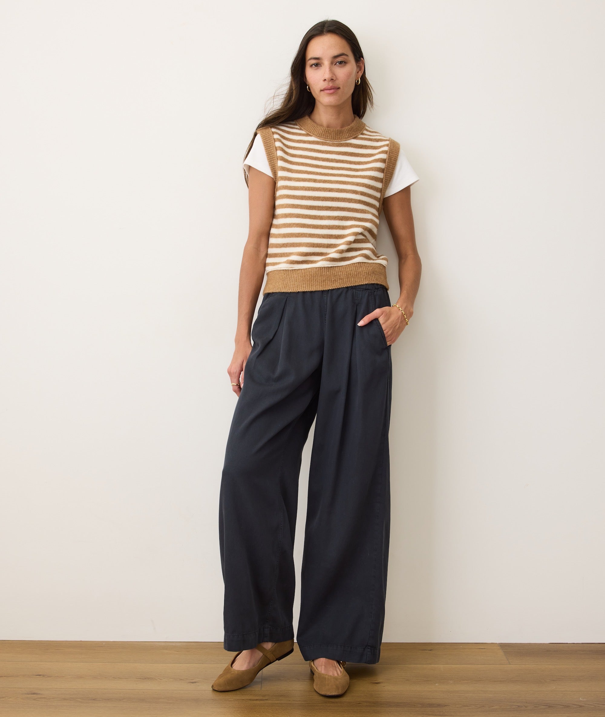 Allison Pleated Wide Leg Trouser