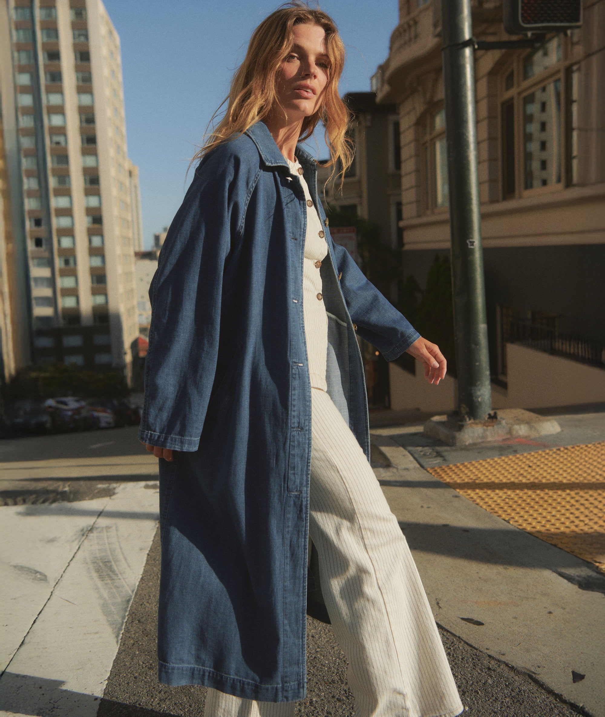 Hayes Denim Trench Coat