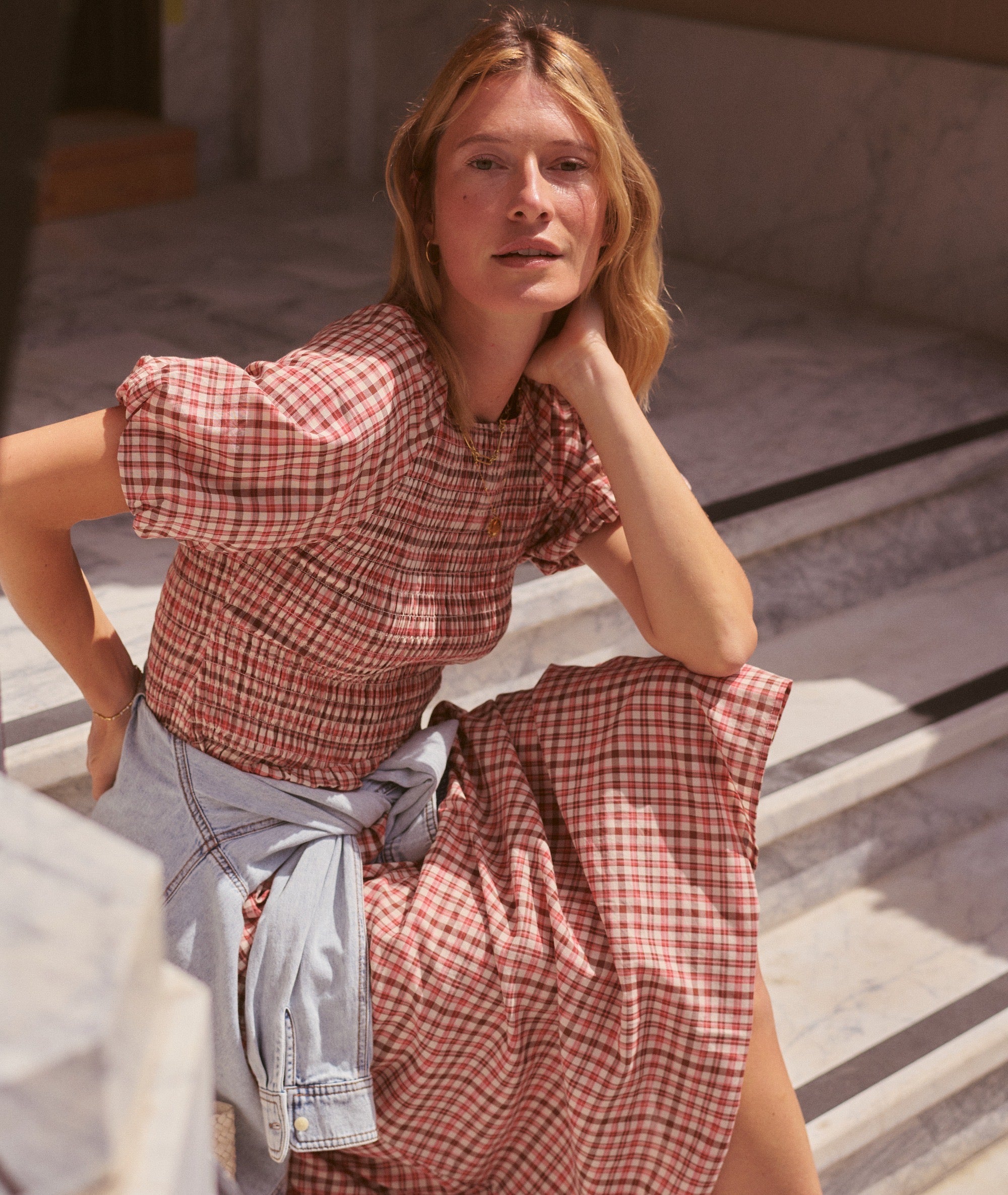 Women's Gigi Smocked Dress | Autumn Check