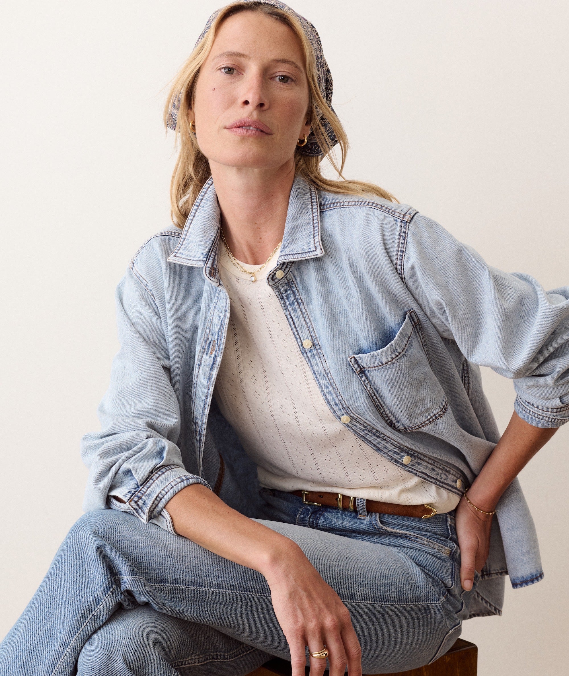 denim dress shirts Men's Creek Barn Shirt | Color: BLUE Each of them starts out as a plain or textured weave fabric thats been dyed heavily with indigo Mens American Bison Denim Embroidered