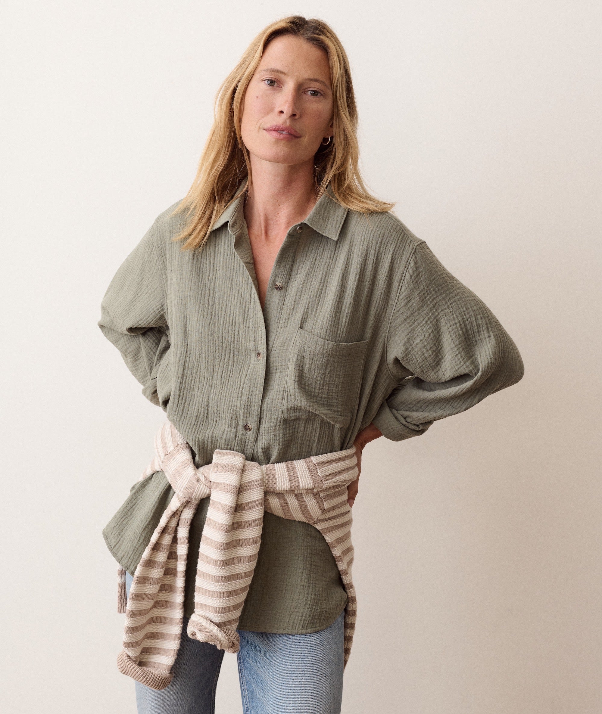 Jane Relaxed Double Cloth Shirt