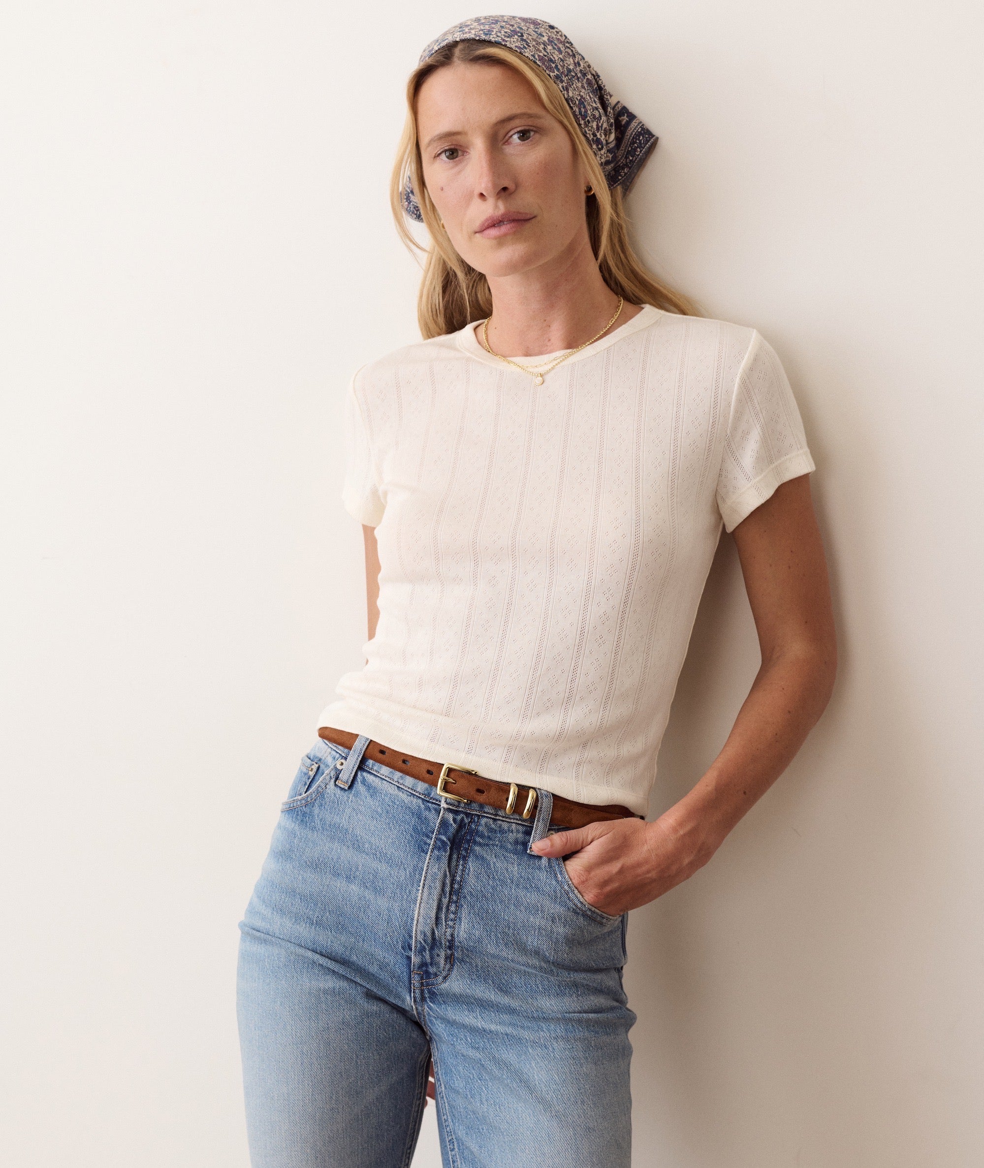 Lexi Pointelle Tee