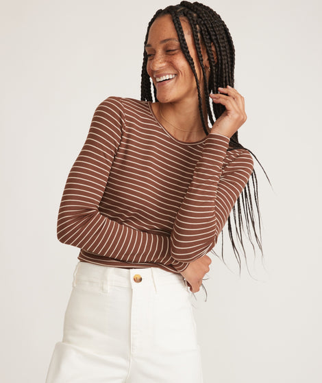Lexi Rib Long Sleeve Crew Tee