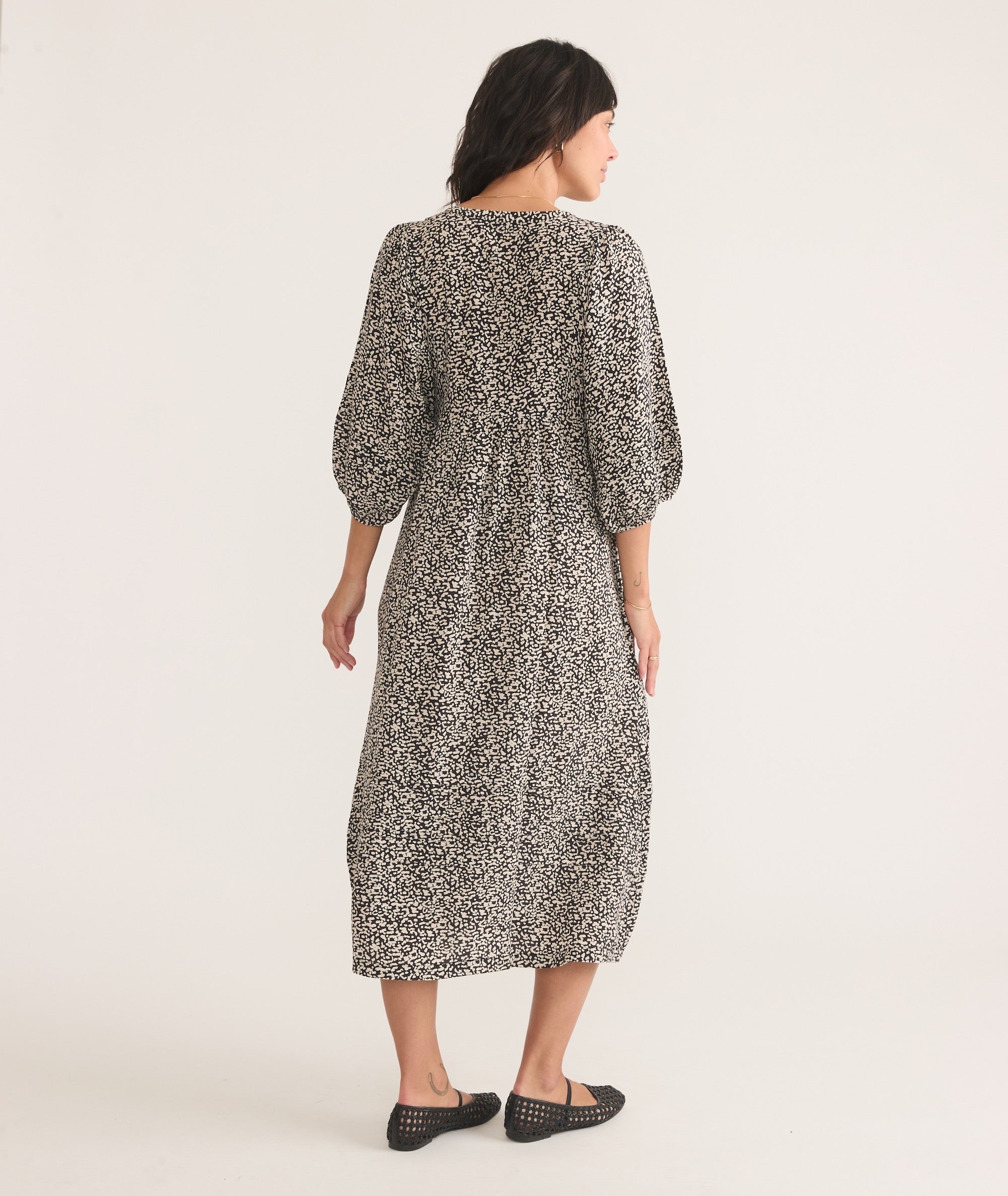 Women's Lola Midi Dress | Light Cheetah | Xs by Marine Layer Women's Lola Midi Dress | Light Cheetah | Xs by Marine Layer