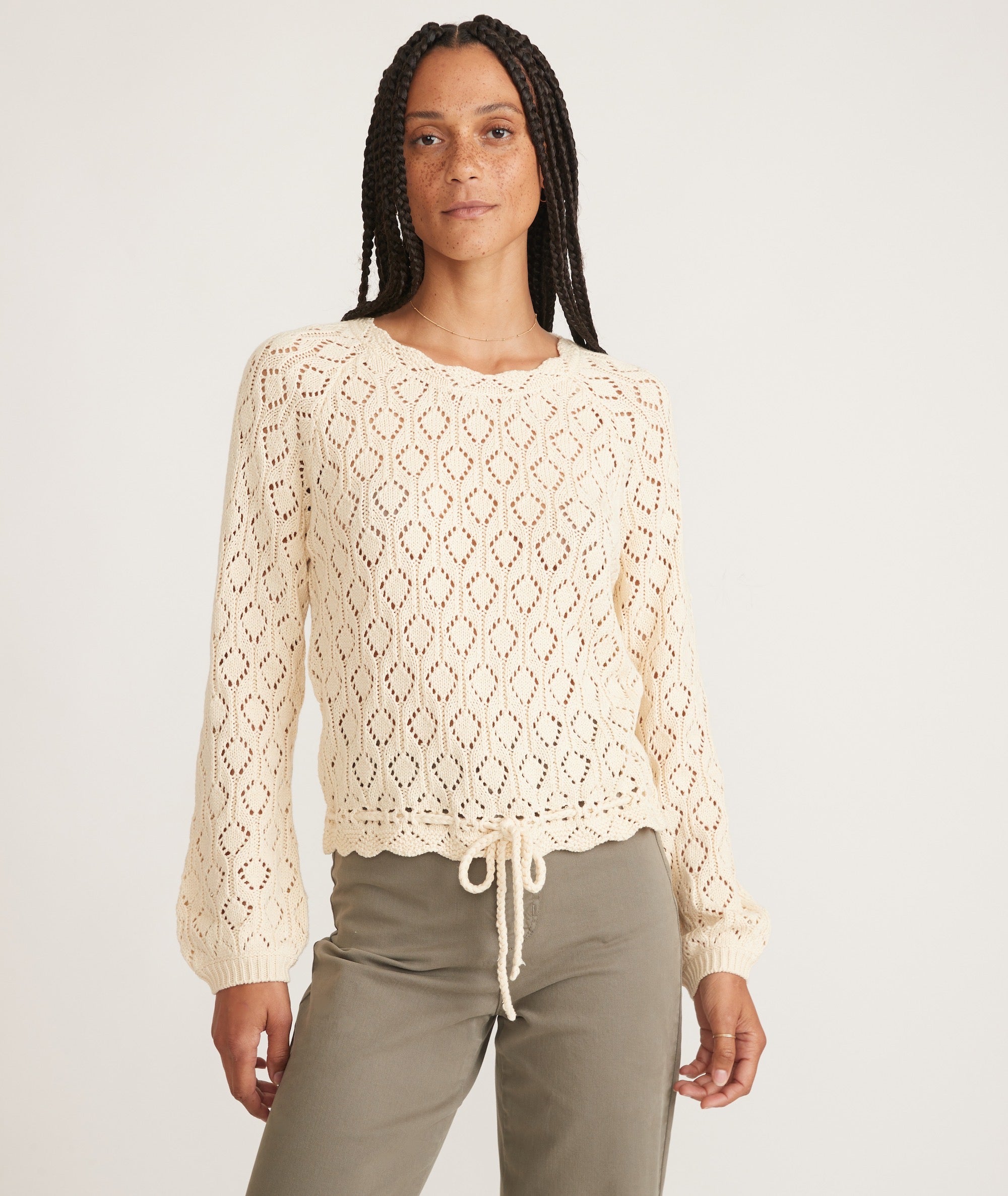 Manzanita Crochet Fringe Sweater